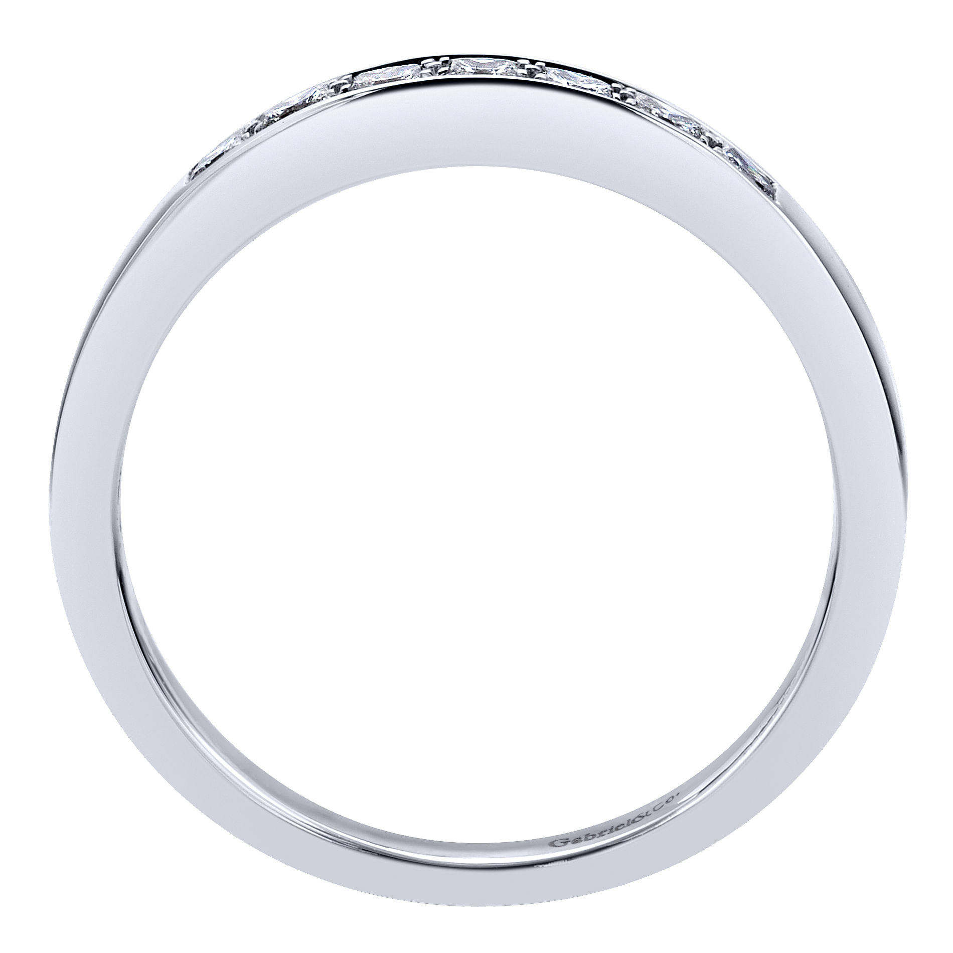 14k White Gold Diamond Straight Anniversary Band angle 2 14k White Gold Diamond Straight Anniversary Band angle 2