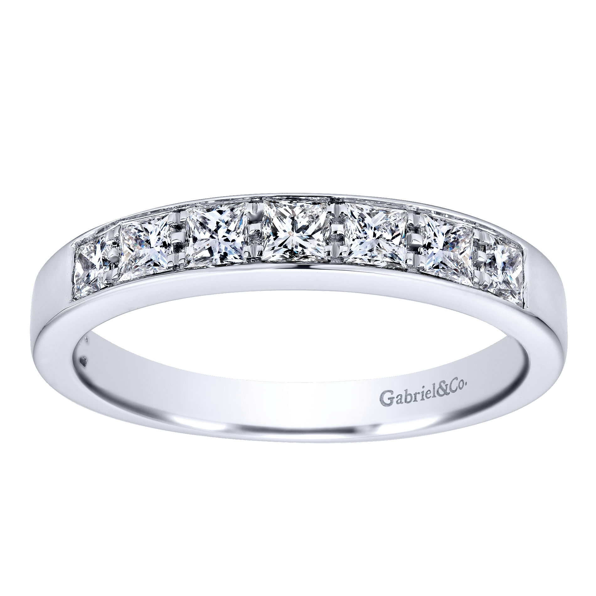 14k White Gold Diamond Straight Anniversary Band angle 5 14k White Gold Diamond Straight Anniversary Band angle 5