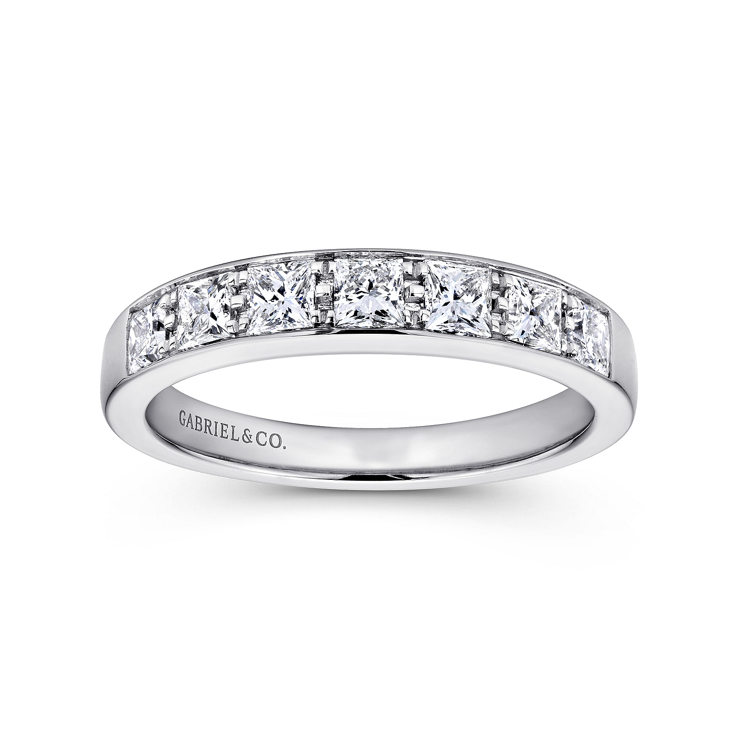 14k White Gold Diamond Straight Anniversary Band angle 5 14k White Gold Diamond Straight Anniversary Band angle 5