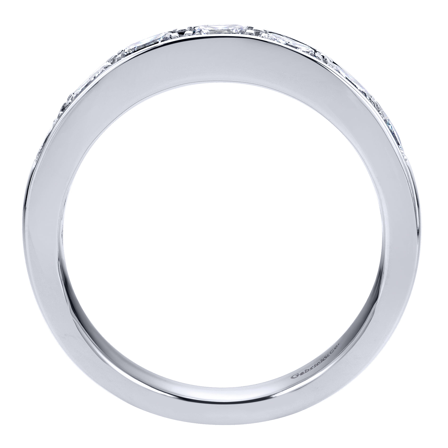 14k White Gold Diamond Straight Anniversary Band angle 2 14k White Gold Diamond Straight Anniversary Band angle 2