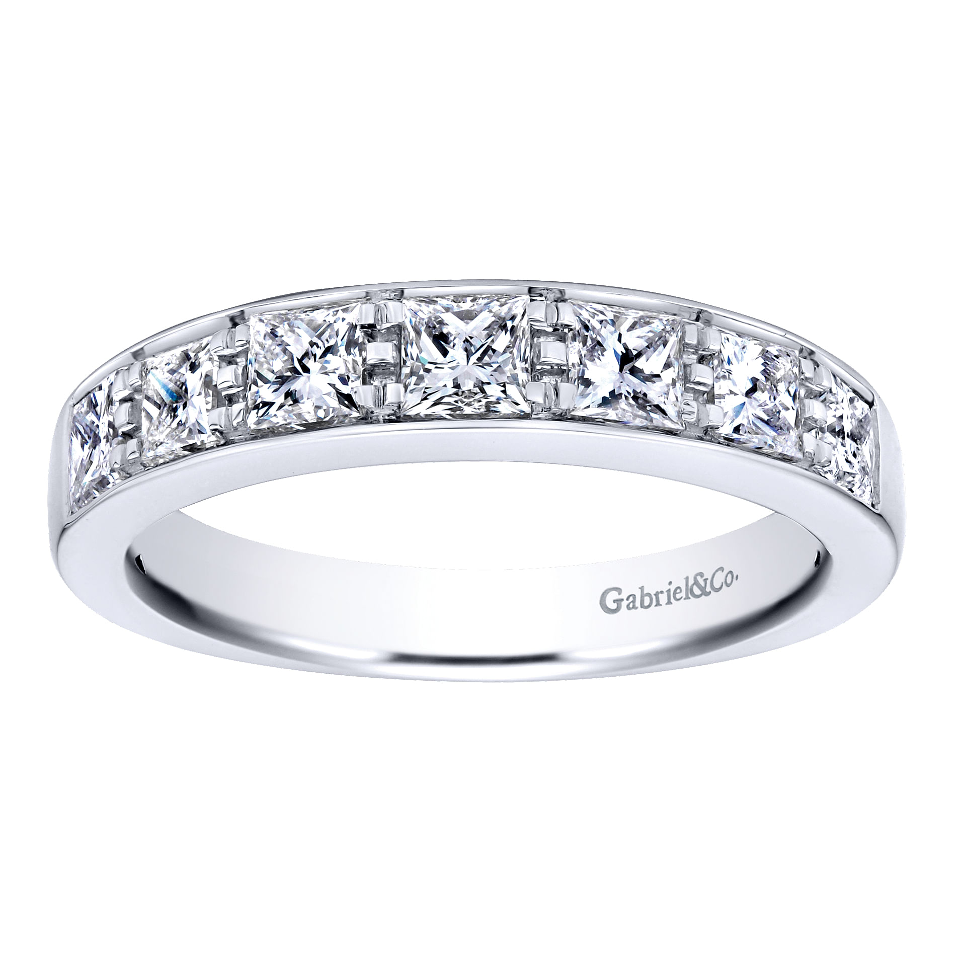 14k White Gold Diamond Straight Anniversary Band angle 5 14k White Gold Diamond Straight Anniversary Band angle 5