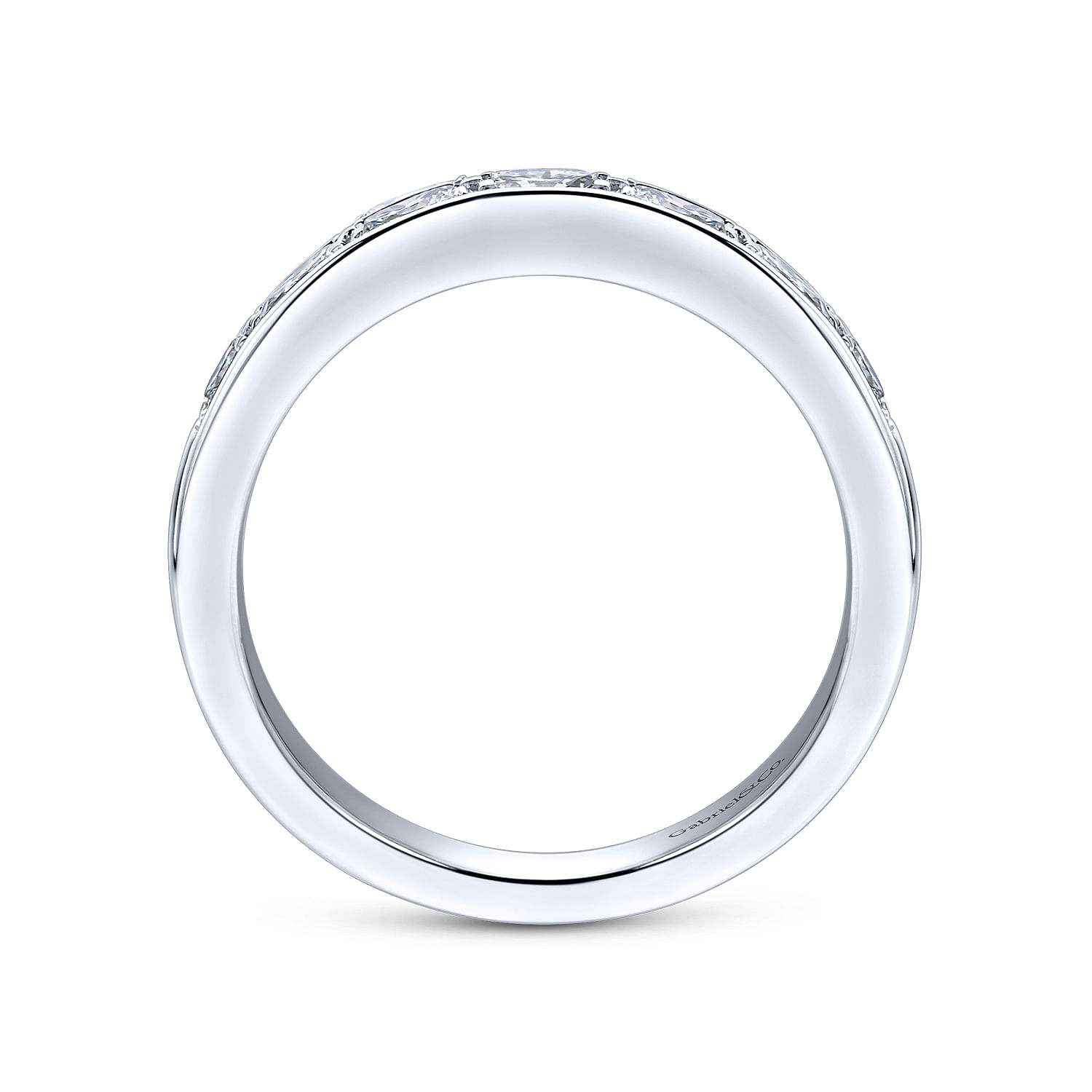14k White Gold Diamond Straight Anniversary Band angle 2 14k White Gold Diamond Straight Anniversary Band angle 2