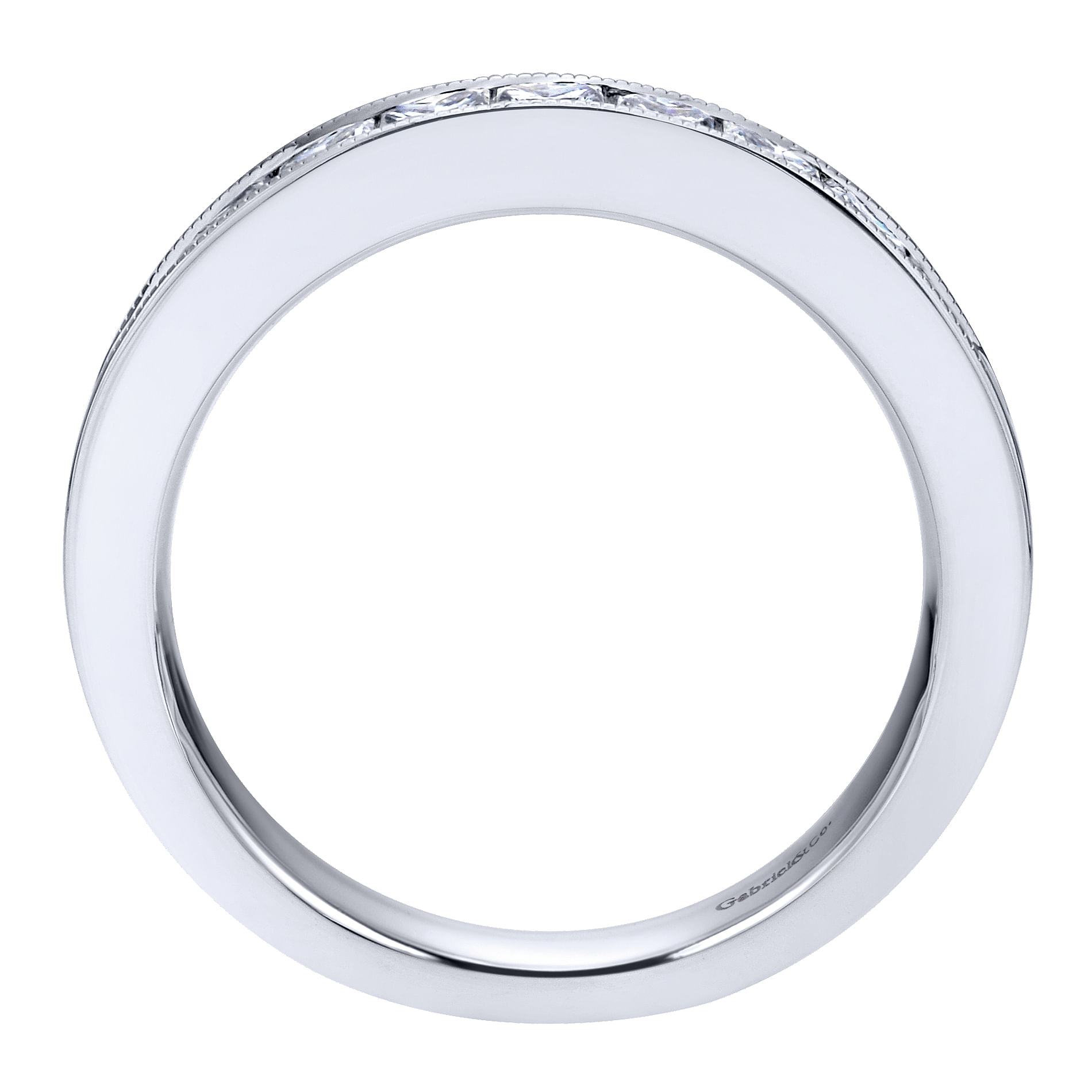 14k White Gold Diamond Straight Anniversary Band angle 2 14k White Gold Diamond Straight Anniversary Band angle 2