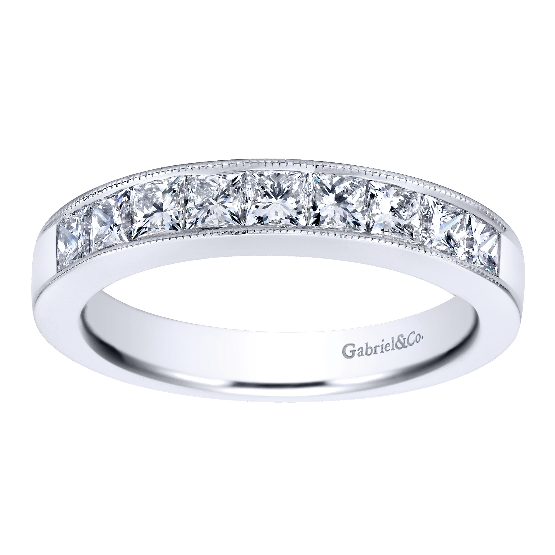 14k White Gold Diamond Straight Anniversary Band angle 5 14k White Gold Diamond Straight Anniversary Band angle 5