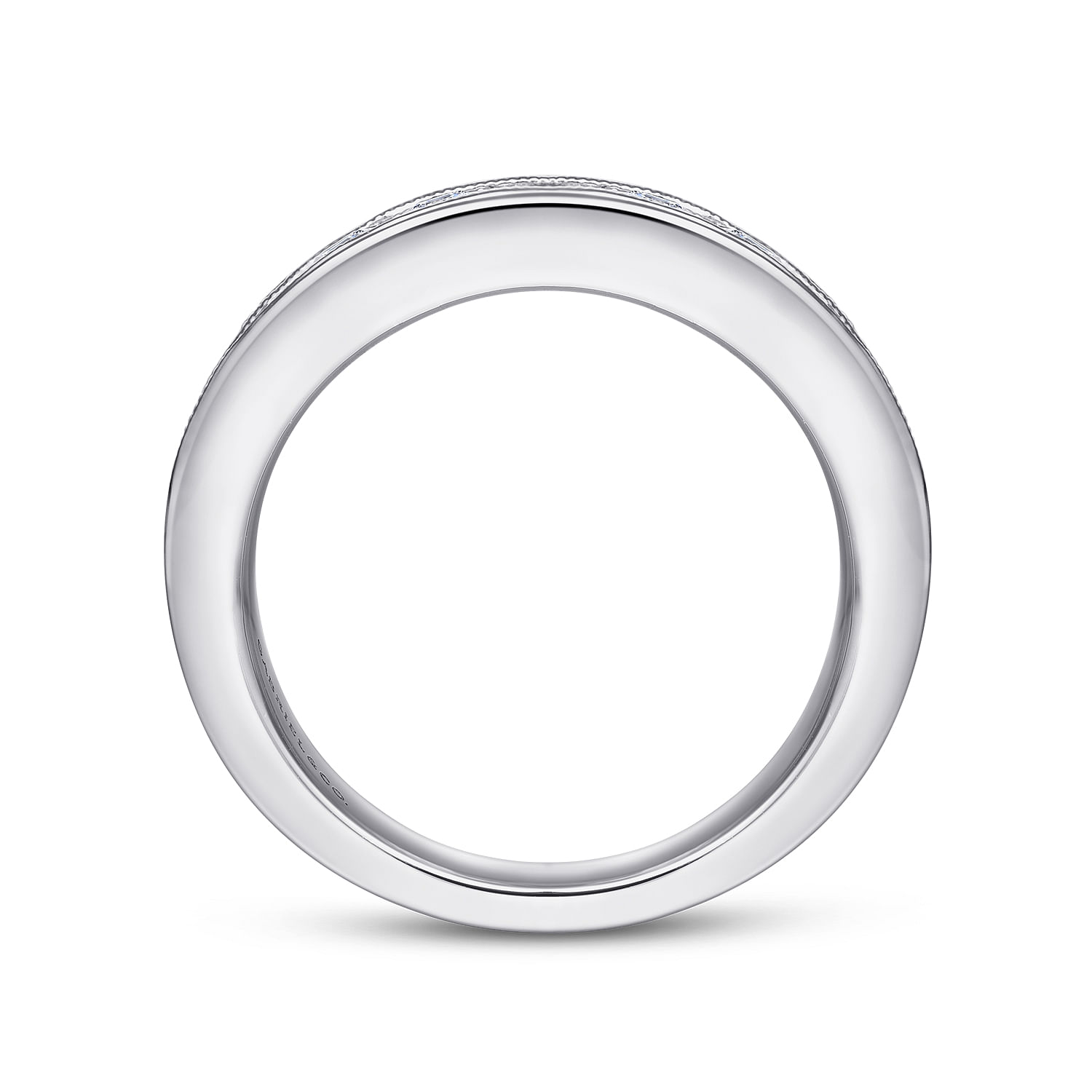 14k White Gold Diamond Straight Anniversary Band angle 2 14k White Gold Diamond Straight Anniversary Band angle 2