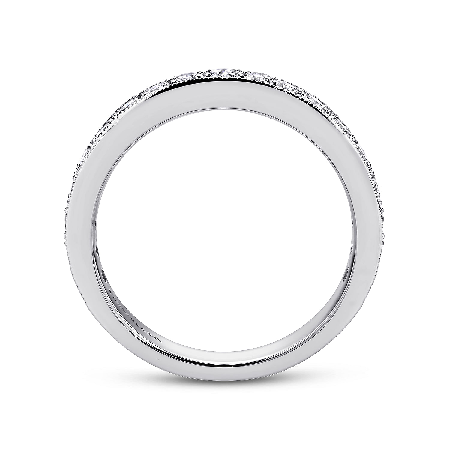 14k White Gold Diamond Straight Anniversary Band angle 2 14k White Gold Diamond Straight Anniversary Band angle 2