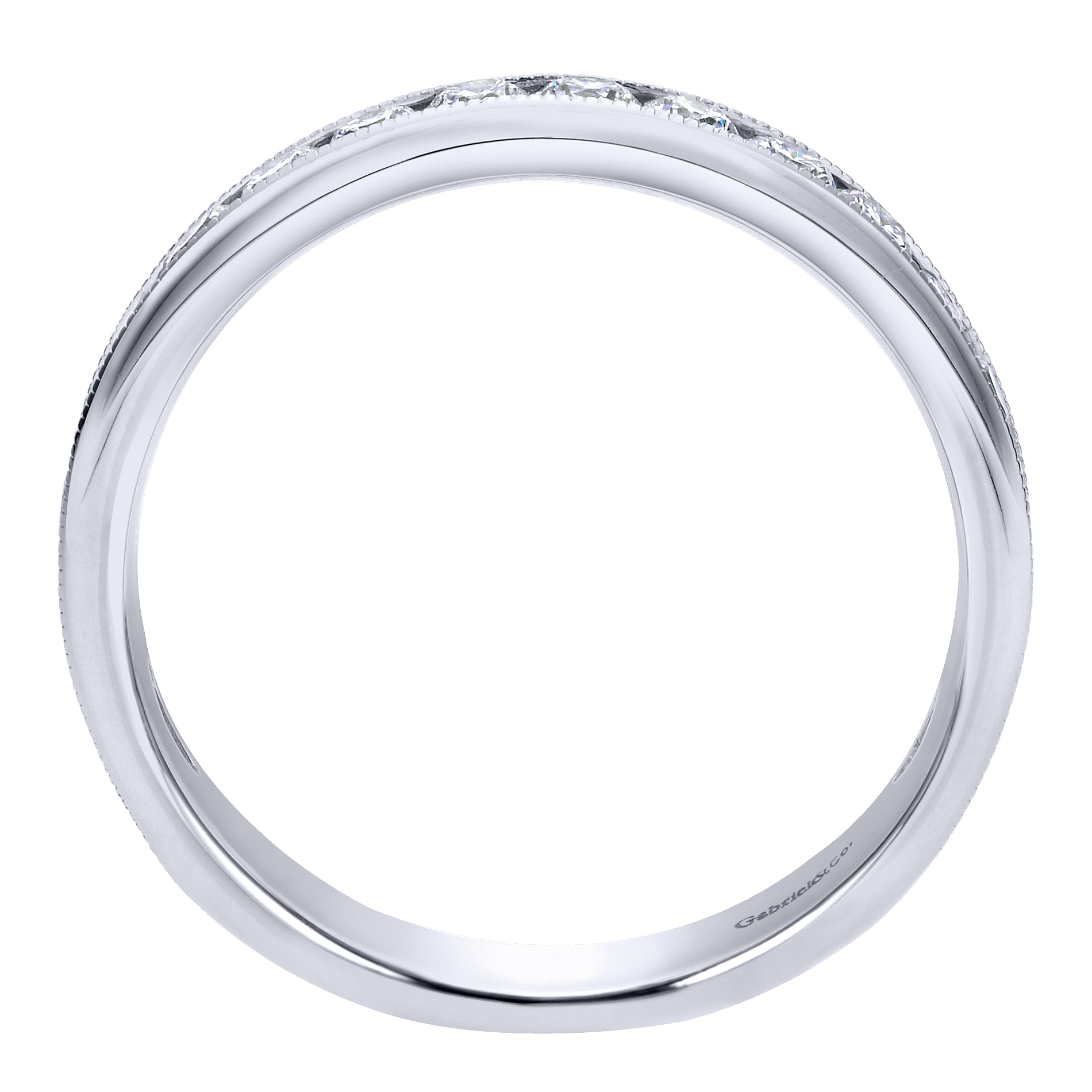 14k White Gold Diamond Straight Anniversary Band angle 2 14k White Gold Diamond Straight Anniversary Band angle 2
