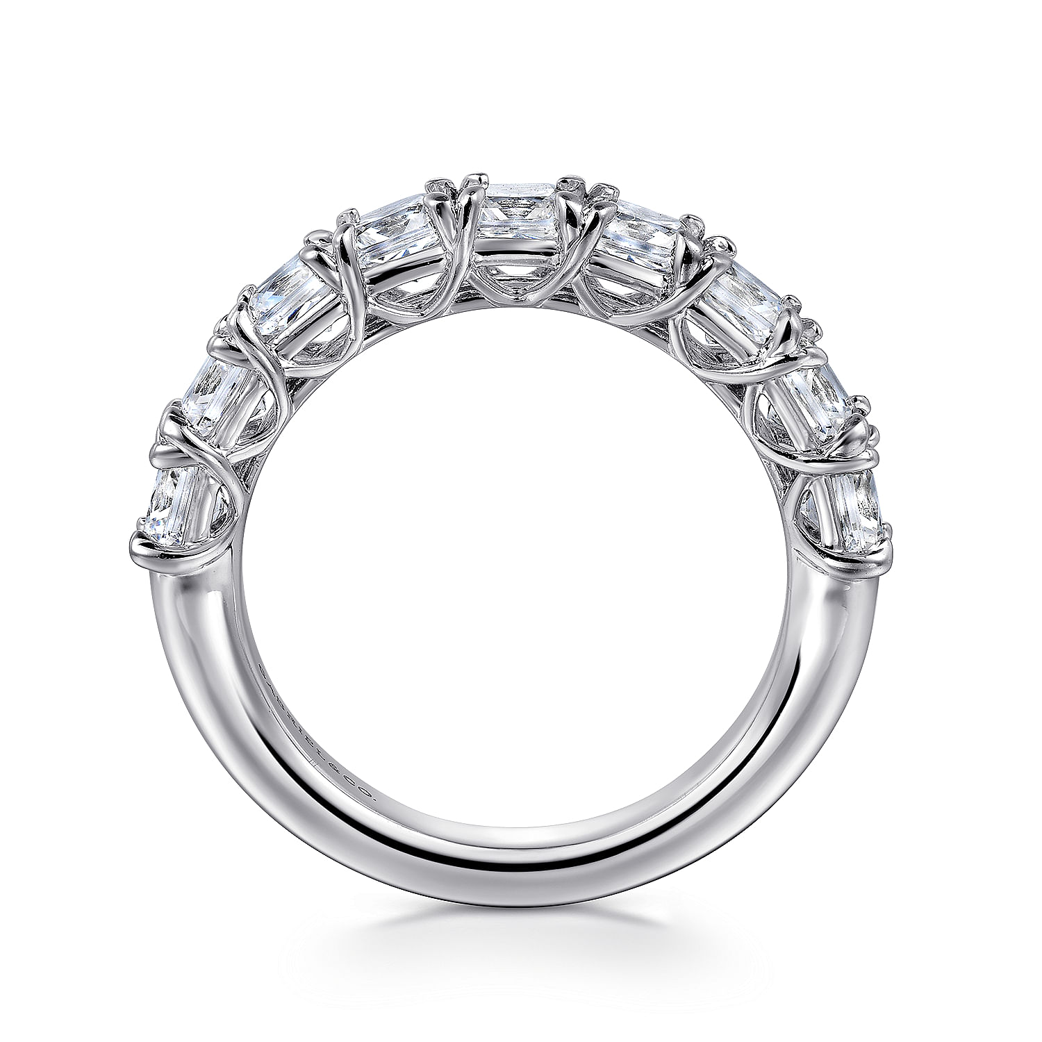 14k White Gold Diamond Straight Anniversary Band angle 2 14k White Gold Diamond Straight Anniversary Band angle 2