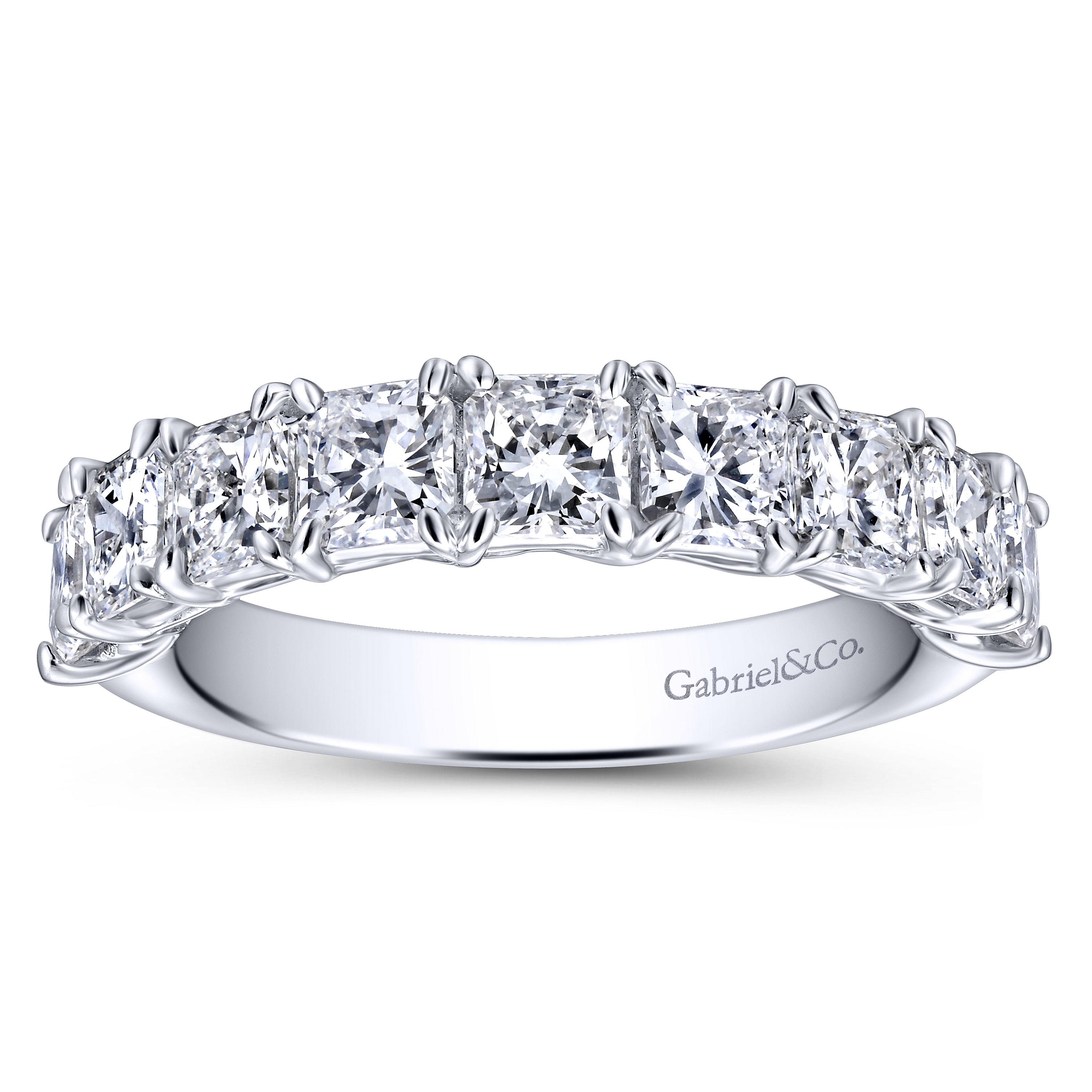 14k White Gold Diamond Straight Anniversary Band angle 5 14k White Gold Diamond Straight Anniversary Band angle 5