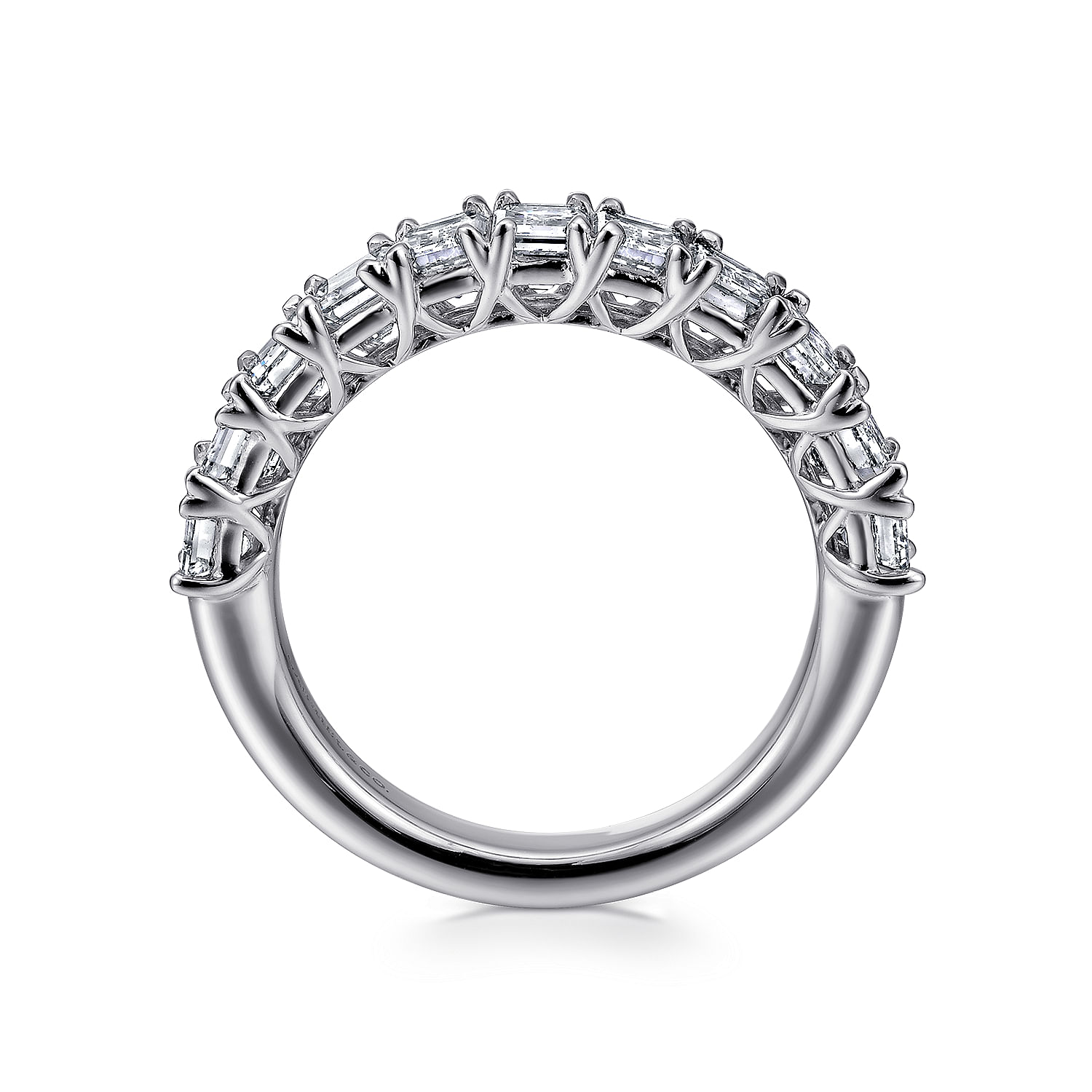 14k White Gold Diamond Straight Anniversary Band angle 2 14k White Gold Diamond Straight Anniversary Band angle 2