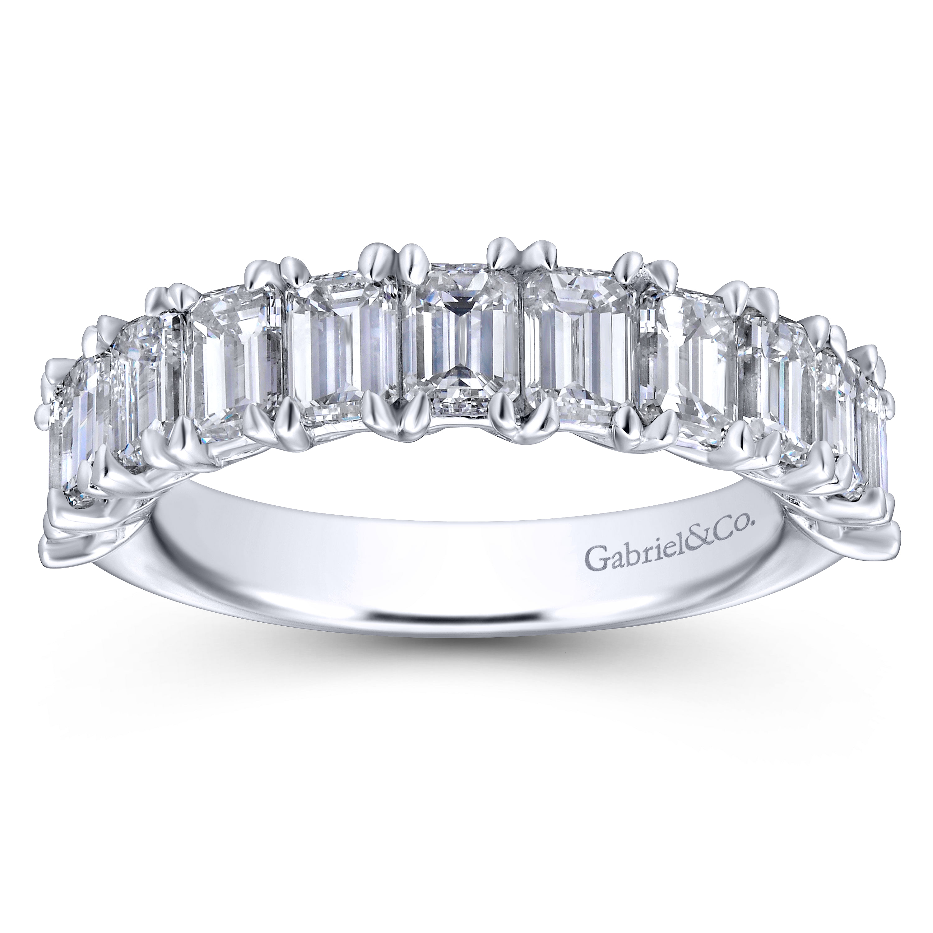 14k White Gold Diamond Straight Anniversary Band angle 5 14k White Gold Diamond Straight Anniversary Band angle 5