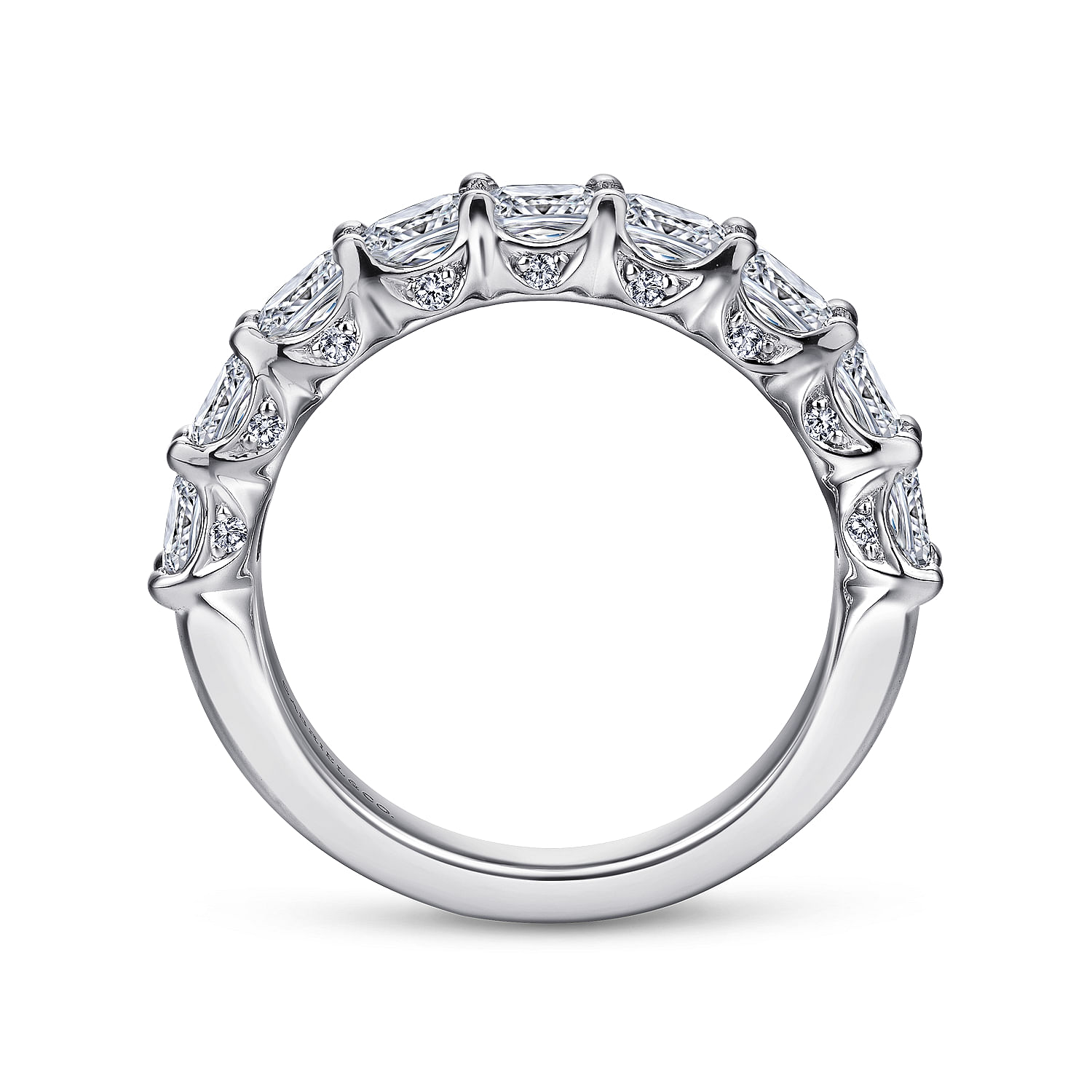 14k White Gold Diamond Straight Anniversary Band angle 2 14k White Gold Diamond Straight Anniversary Band angle 2