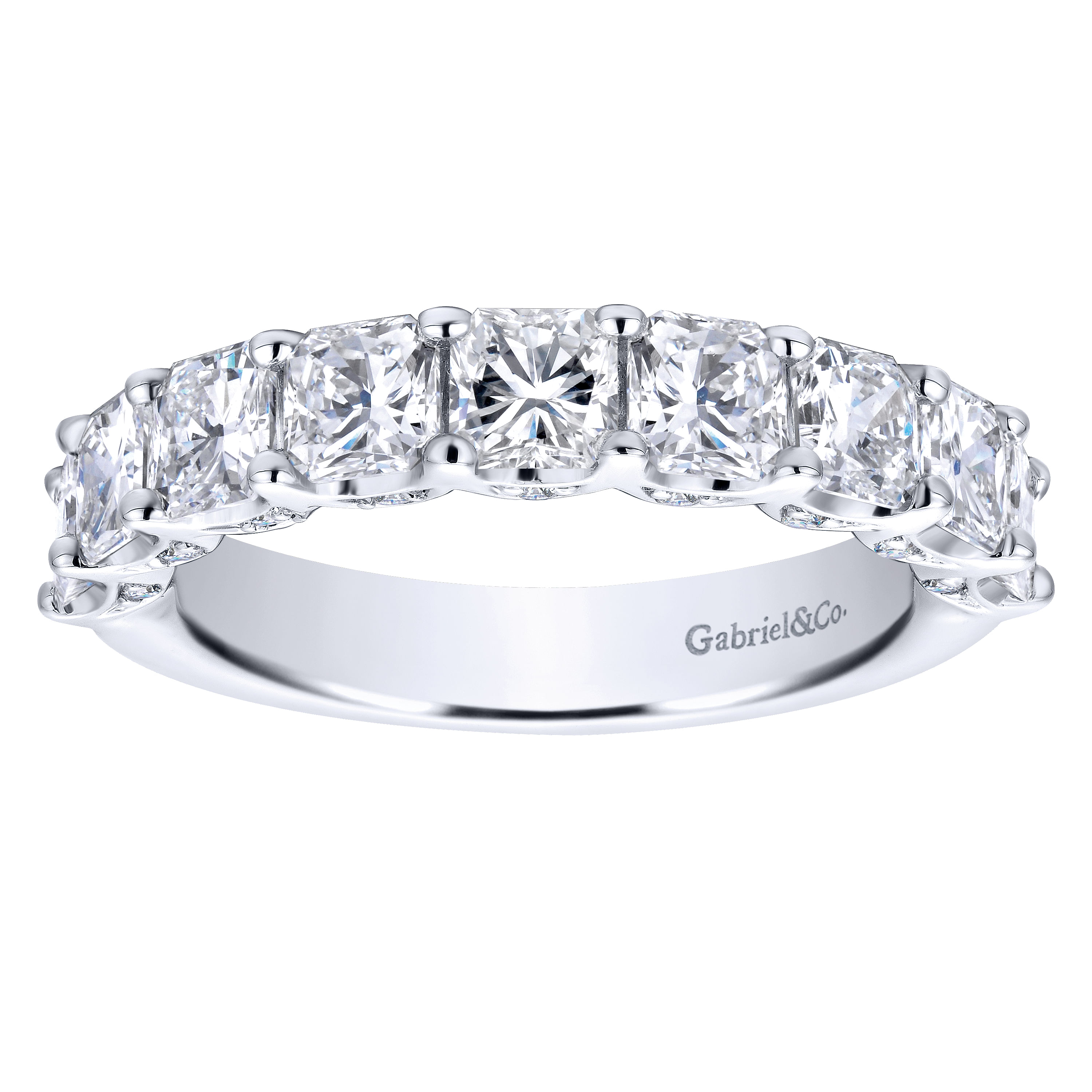 14k White Gold Diamond Straight Anniversary Band angle 5 14k White Gold Diamond Straight Anniversary Band angle 5