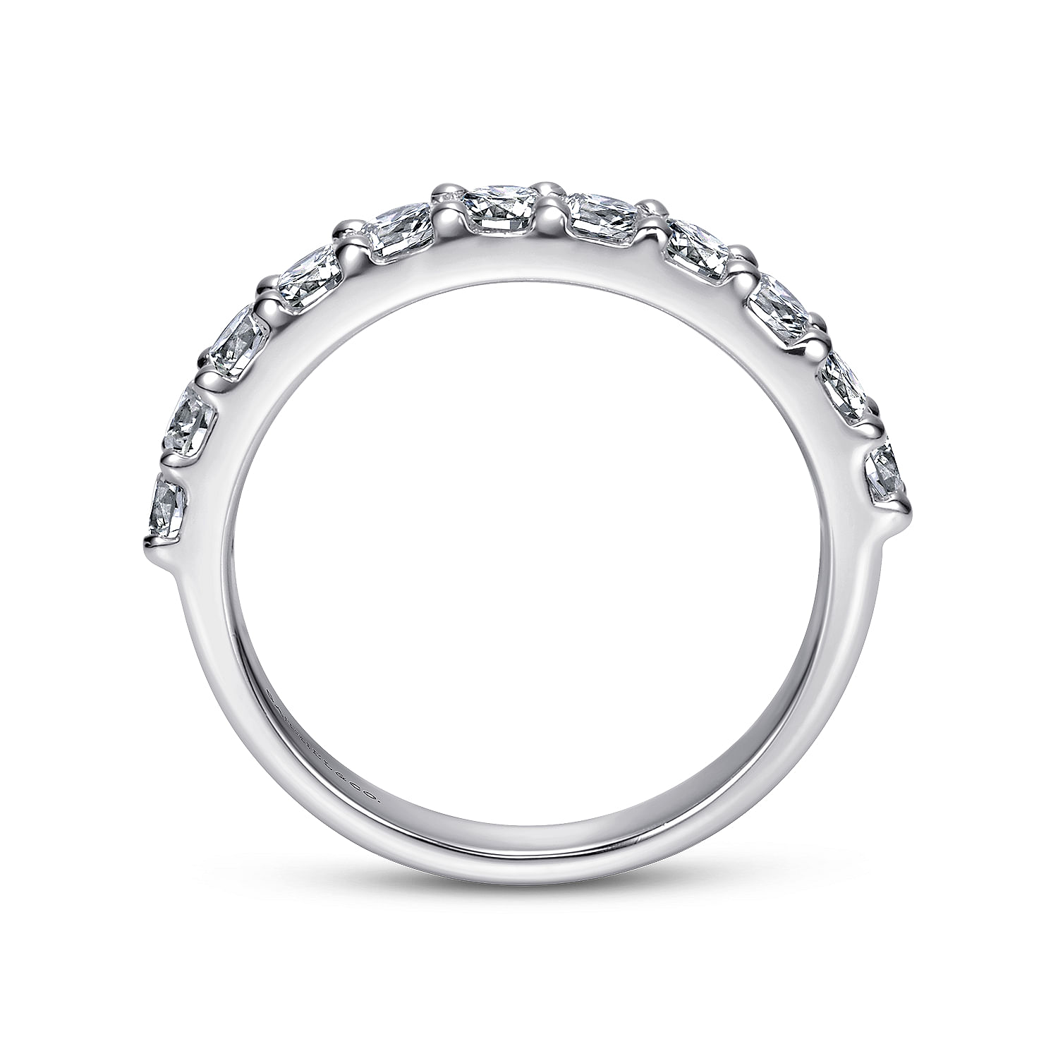 14k White Gold Diamond Straight Anniversary Band angle 2 14k White Gold Diamond Straight Anniversary Band angle 2