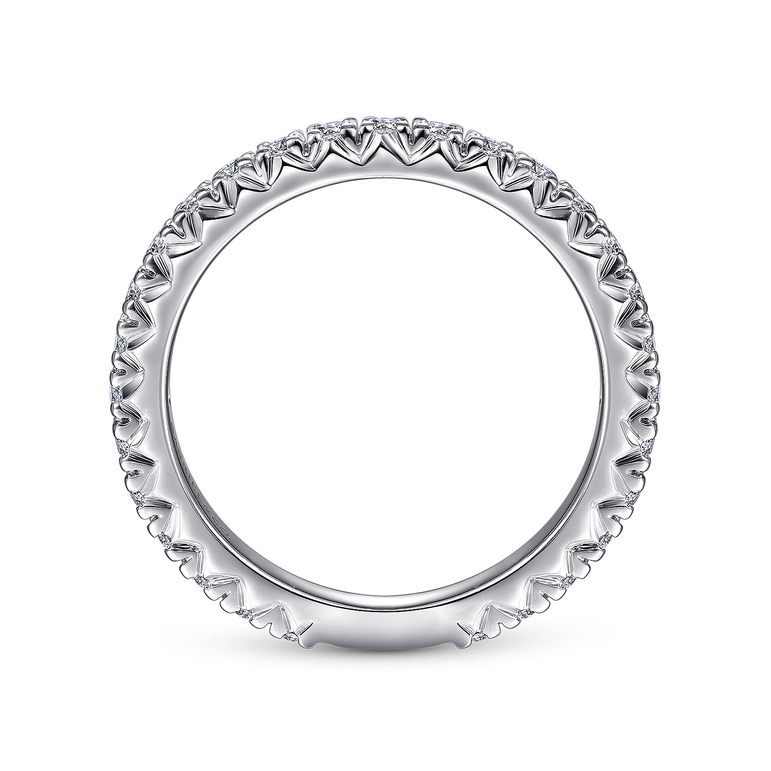 14k White Gold Diamond Straight Anniversary Band angle 2 14k White Gold Diamond Straight Anniversary Band angle 2