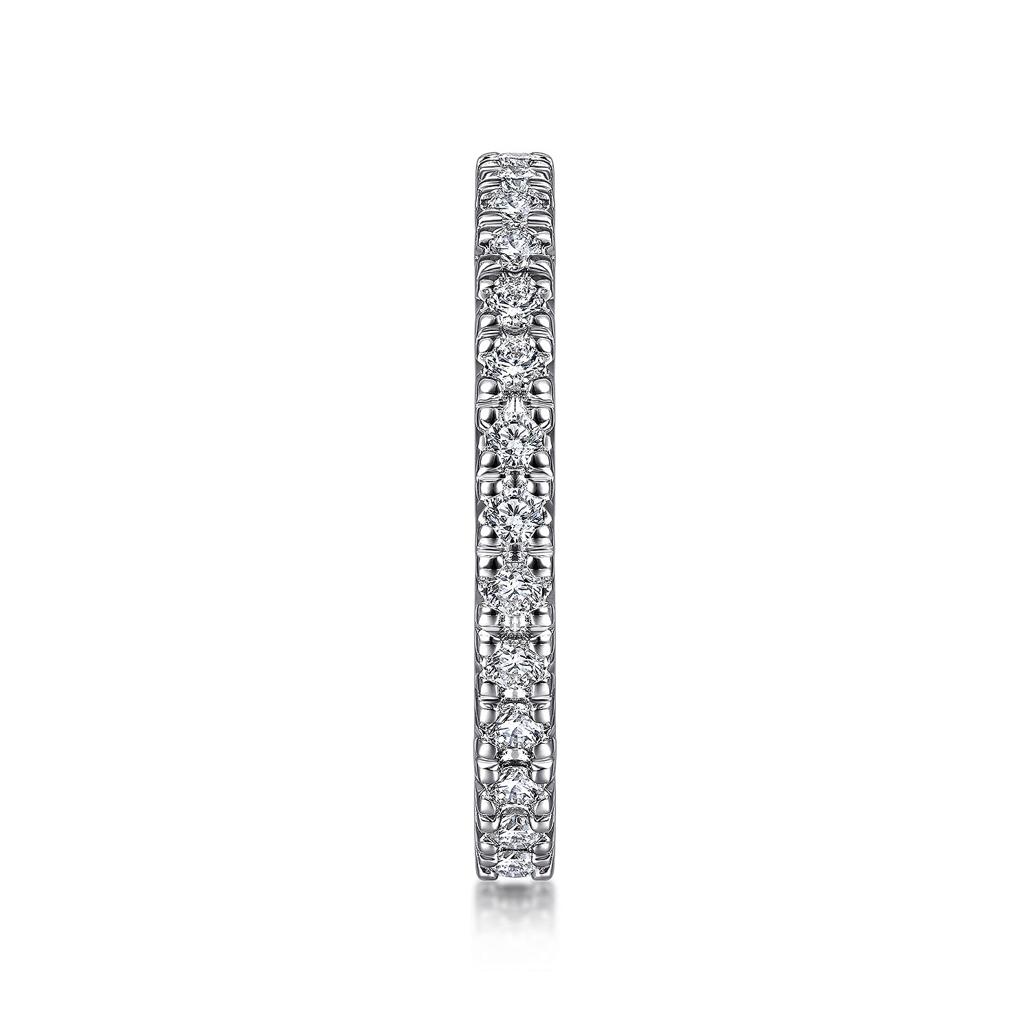 14k White Gold Diamond Straight Anniversary Band angle 4 14k White Gold Diamond Straight Anniversary Band angle 4