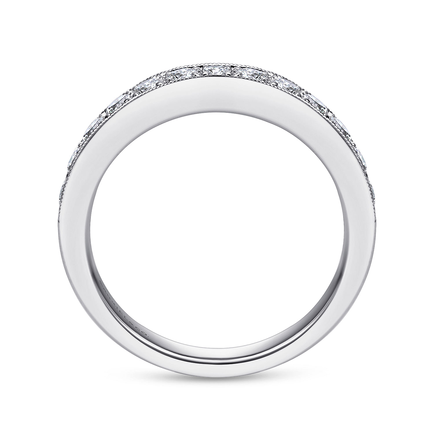 14k White Gold Diamond Straight Anniversary Band angle 2 14k White Gold Diamond Straight Anniversary Band angle 2