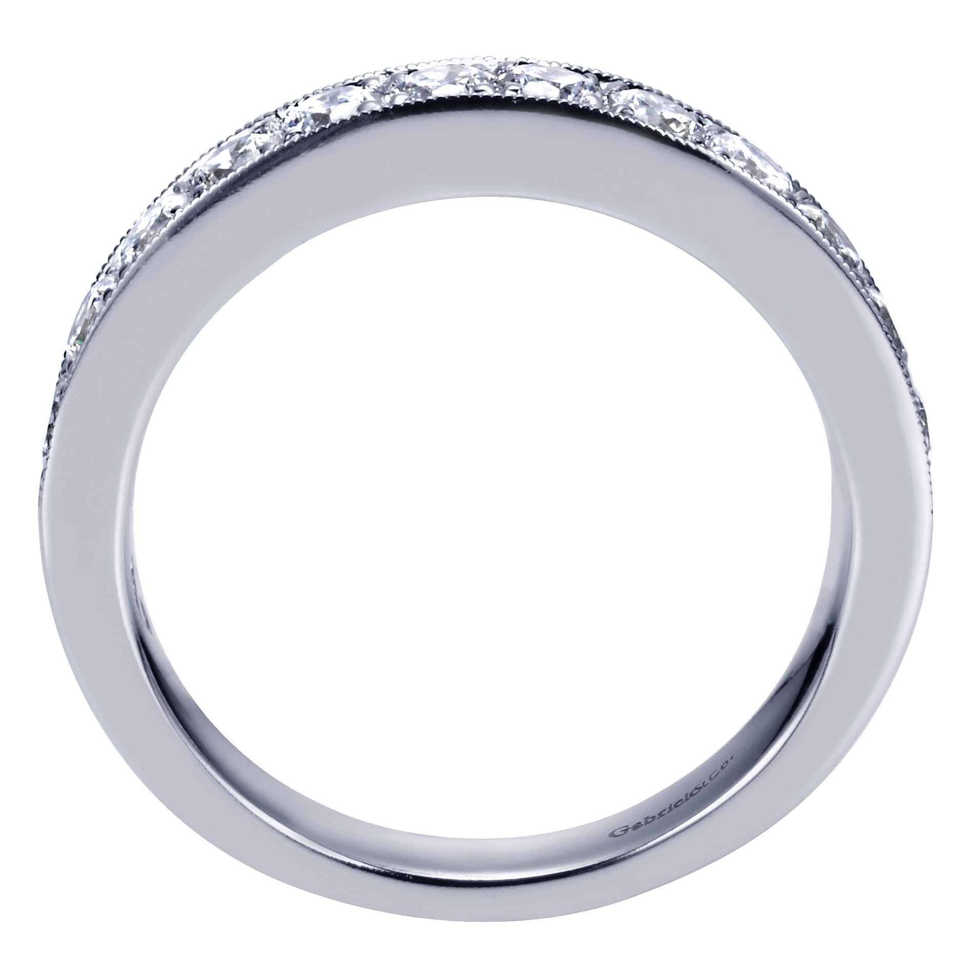 14k White Gold Diamond Straight Anniversary Band angle 2 14k White Gold Diamond Straight Anniversary Band angle 2