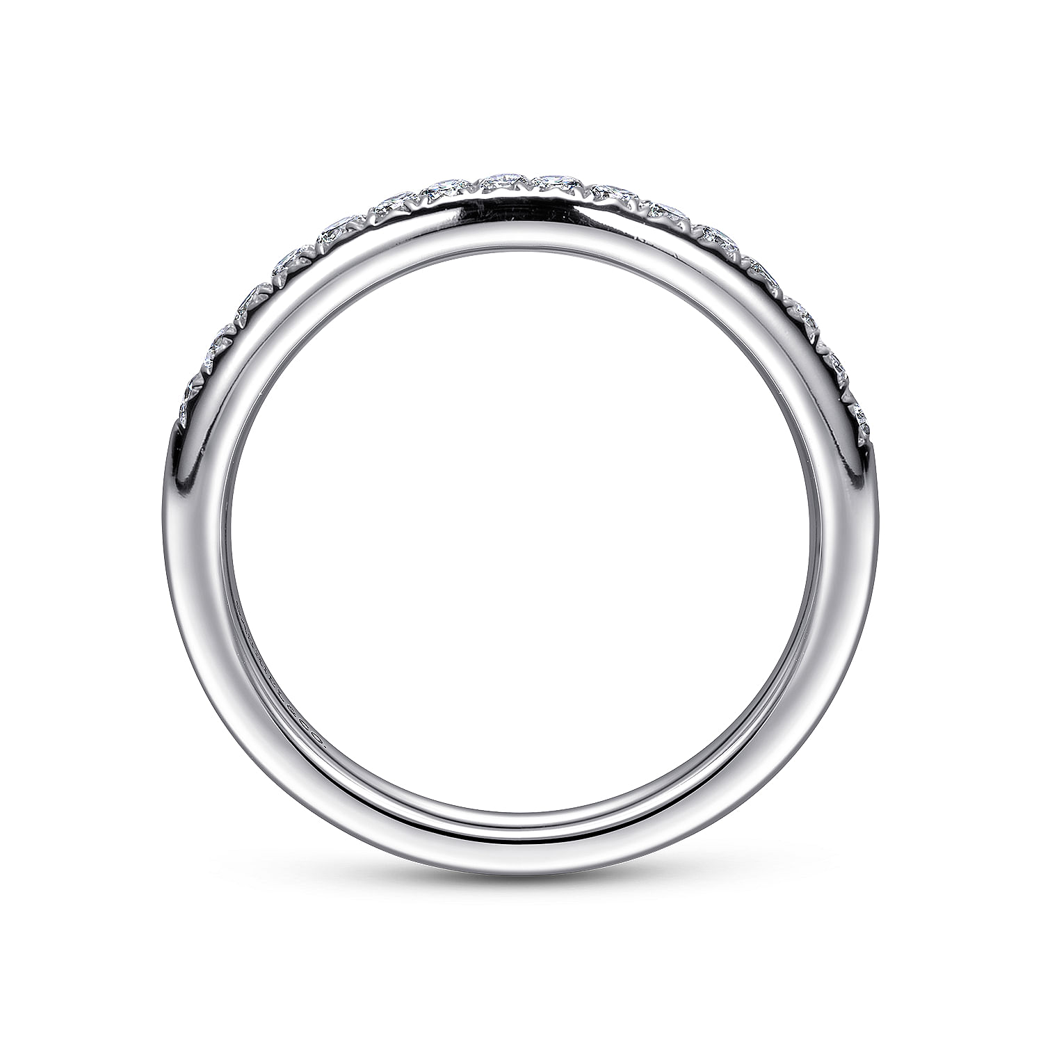 14k White Gold Diamond Straight Anniversary Band angle 2 14k White Gold Diamond Straight Anniversary Band angle 2