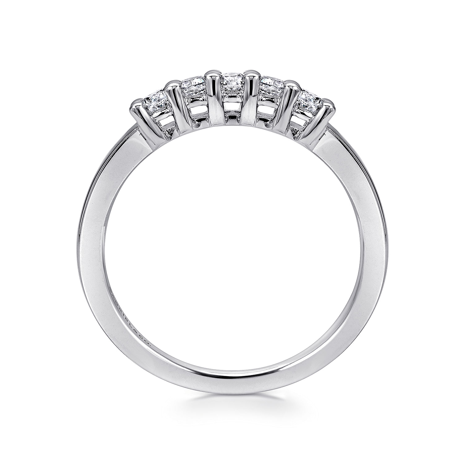 14k White Gold Diamond Straight Anniversary Band angle 2 14k White Gold Diamond Straight Anniversary Band angle 2