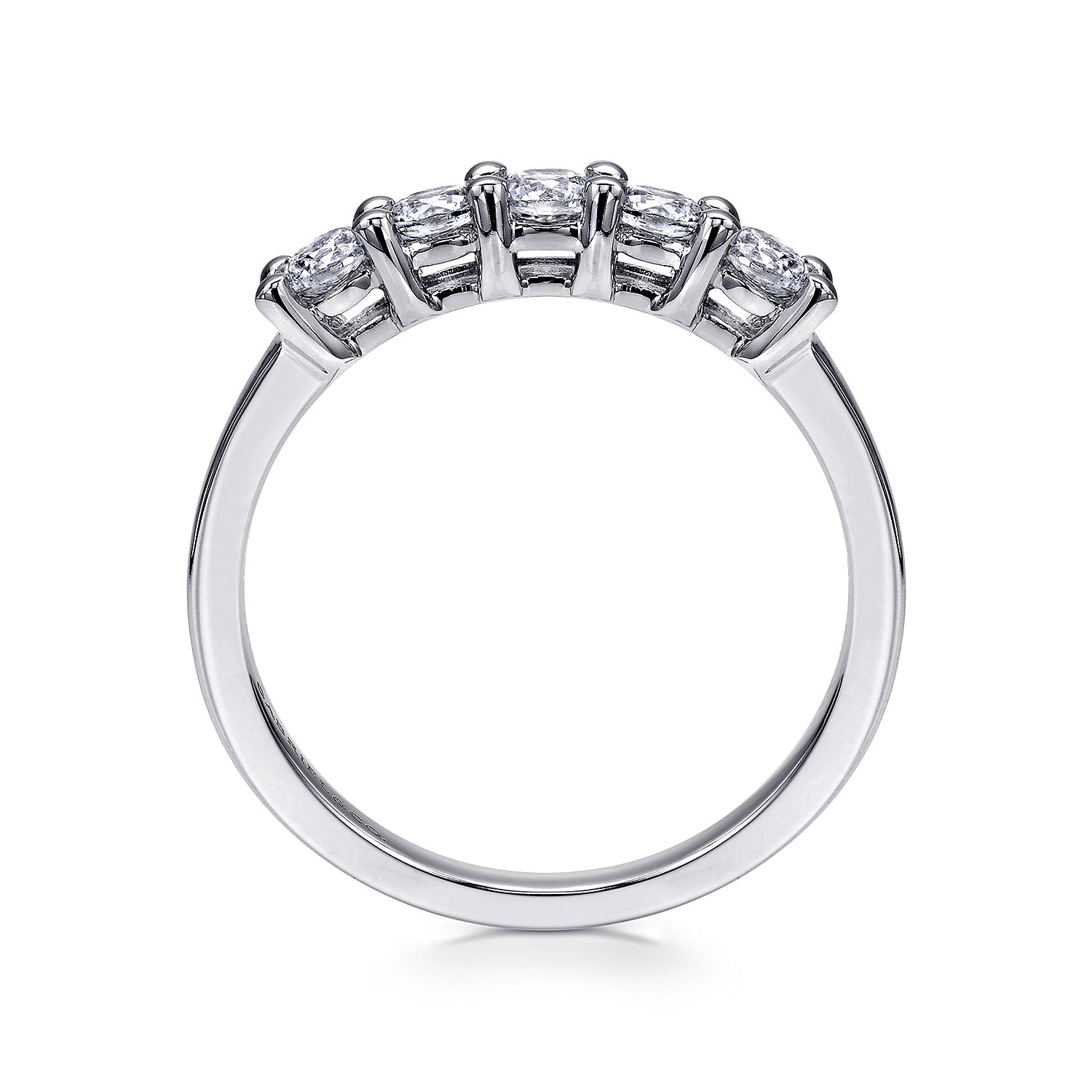 14k White Gold Diamond Straight Anniversary Band angle 2 14k White Gold Diamond Straight Anniversary Band angle 2