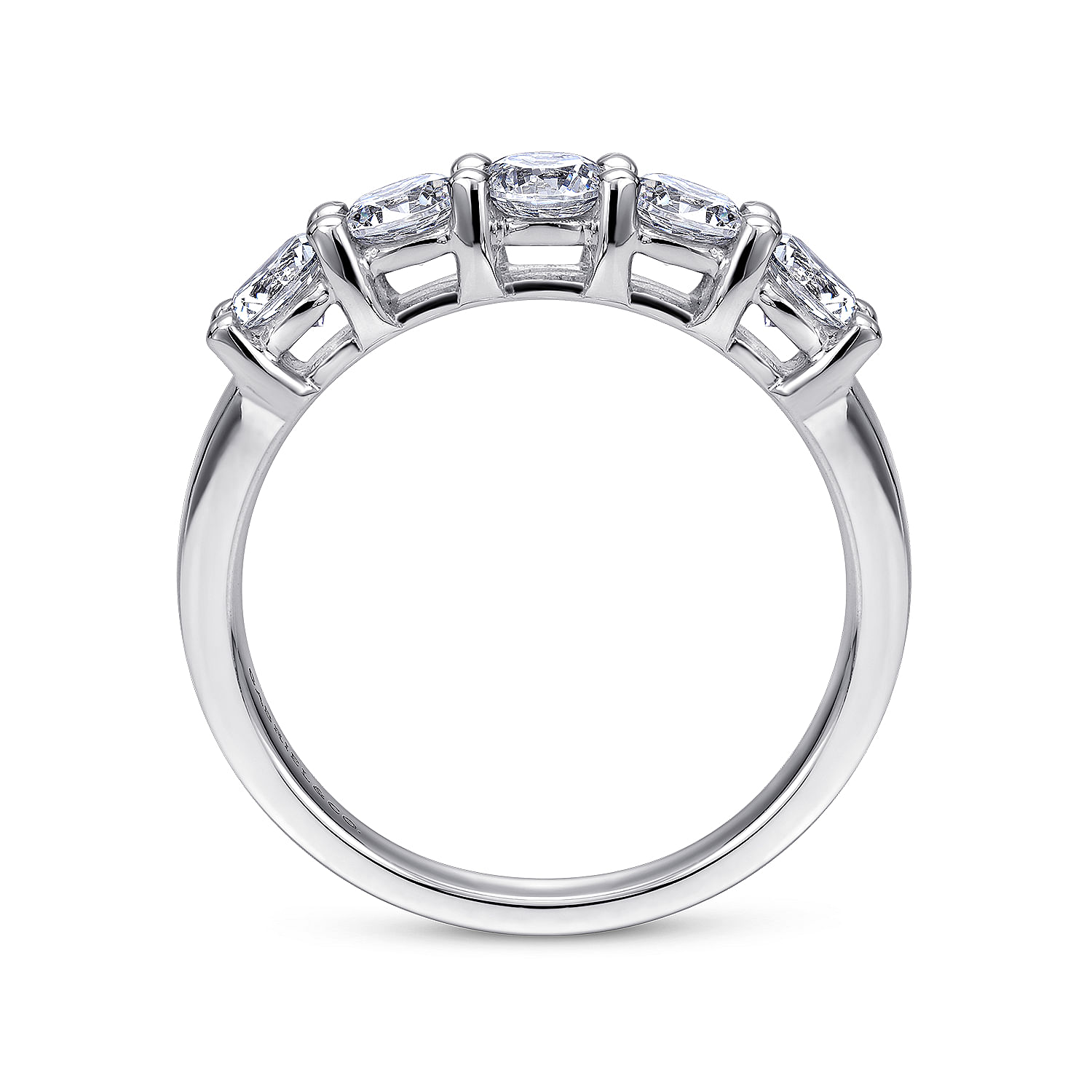 14k White Gold Diamond Straight Anniversary Band angle 2 14k White Gold Diamond Straight Anniversary Band angle 2