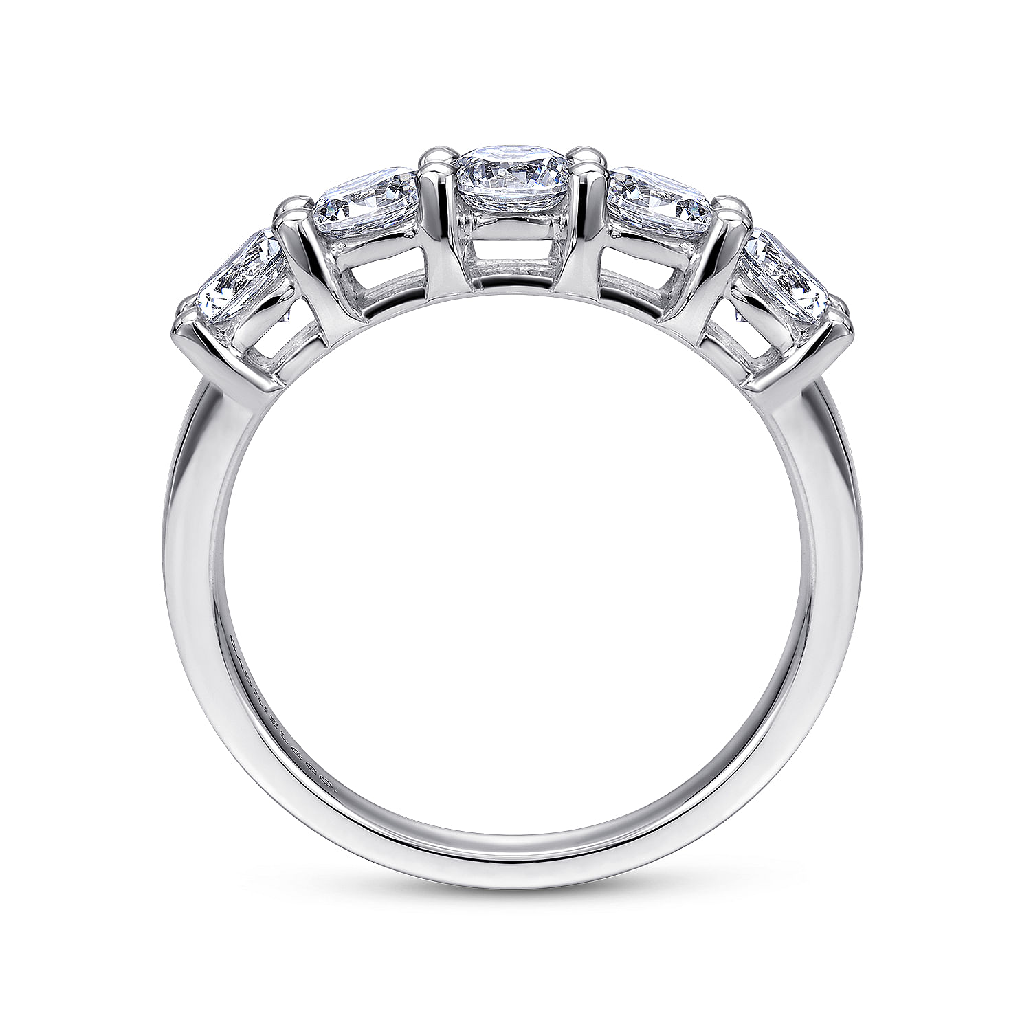14k White Gold Diamond Straight Anniversary Band angle 2 14k White Gold Diamond Straight Anniversary Band angle 2
