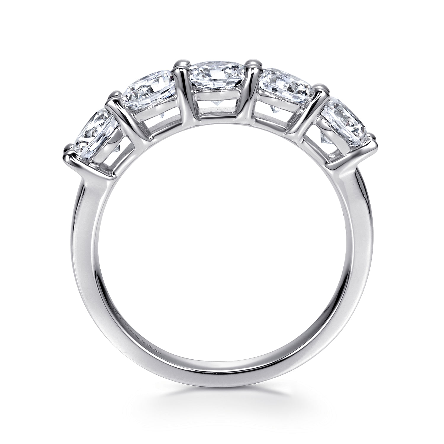 14k White Gold Diamond Straight Anniversary Band angle 2 14k White Gold Diamond Straight Anniversary Band angle 2