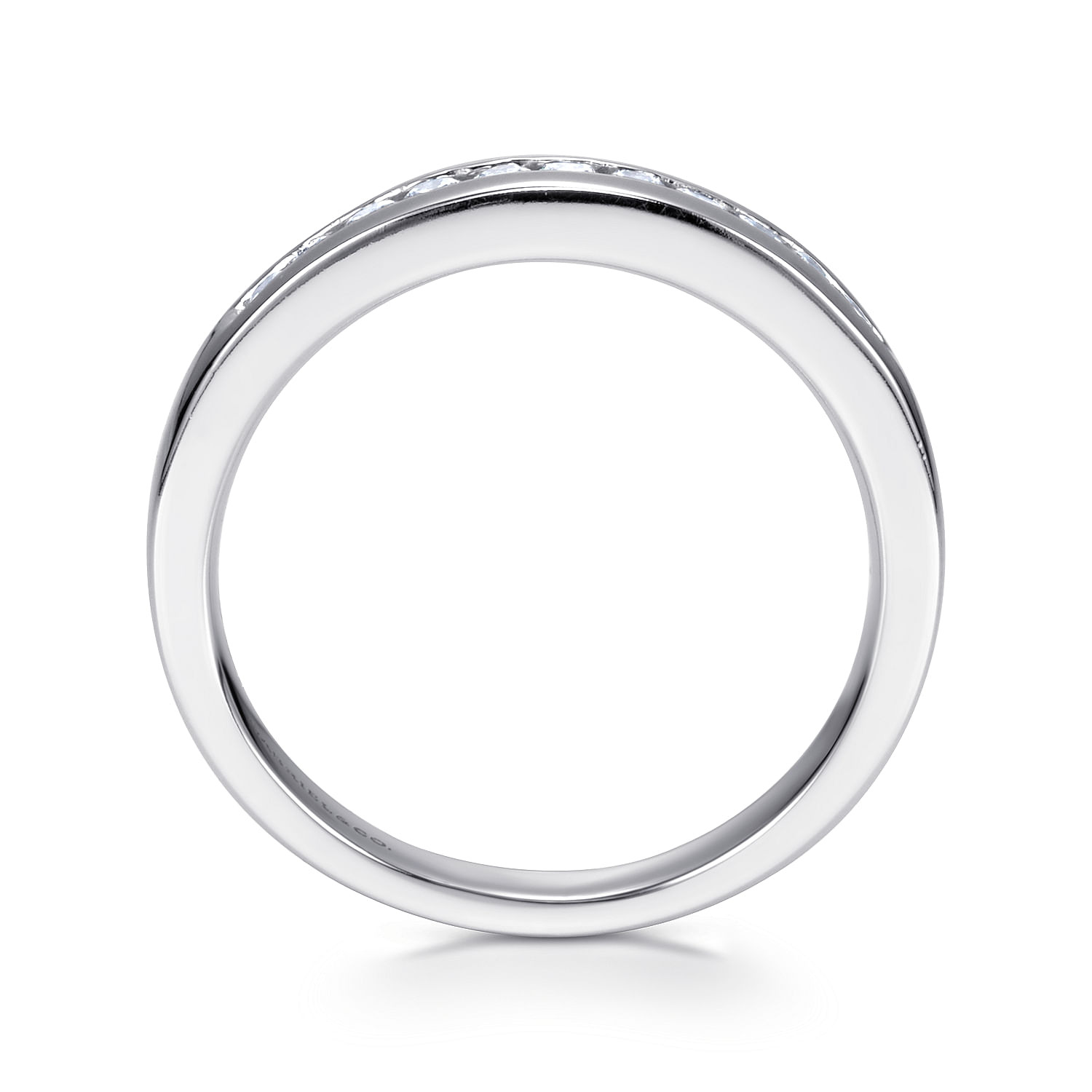14k White Gold Diamond Straight Anniversary Band angle 2 14k White Gold Diamond Straight Anniversary Band angle 2