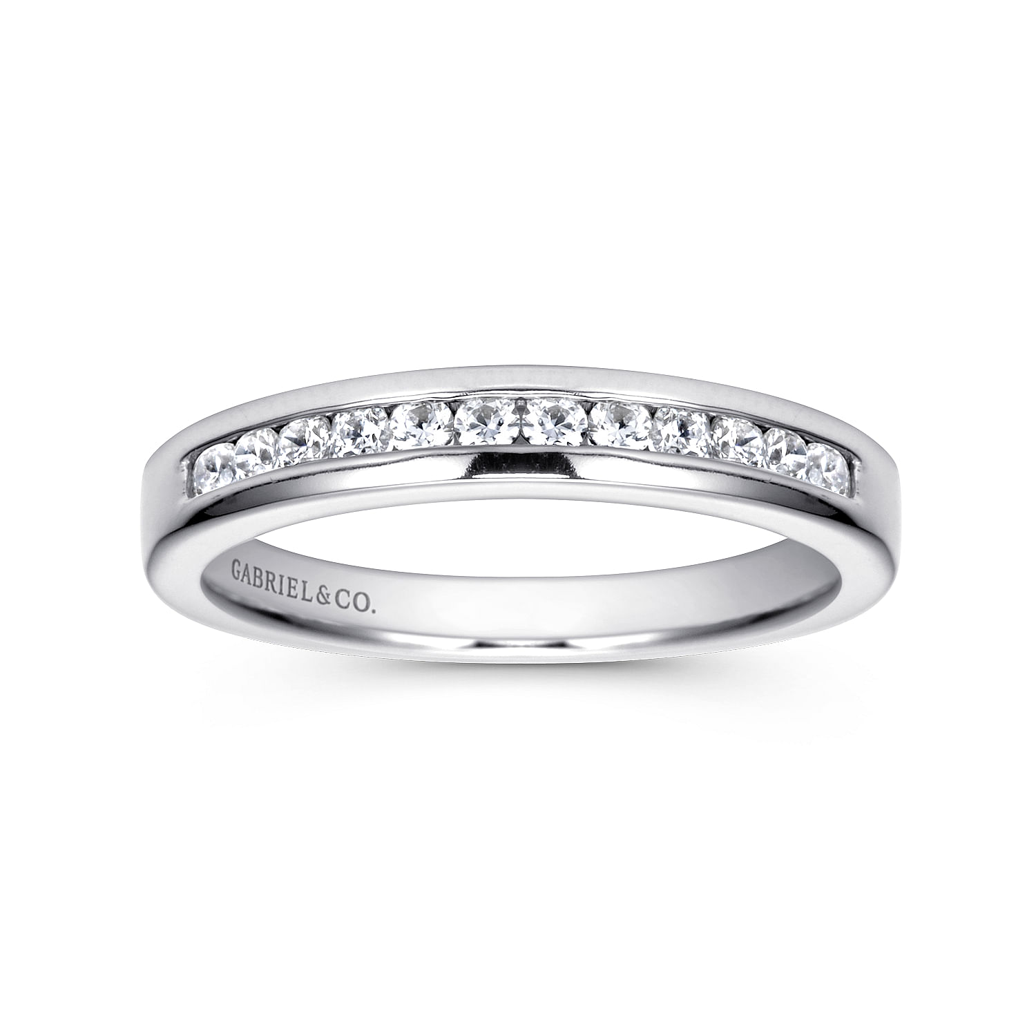 14k White Gold Diamond Straight Anniversary Band angle 5 14k White Gold Diamond Straight Anniversary Band angle 5