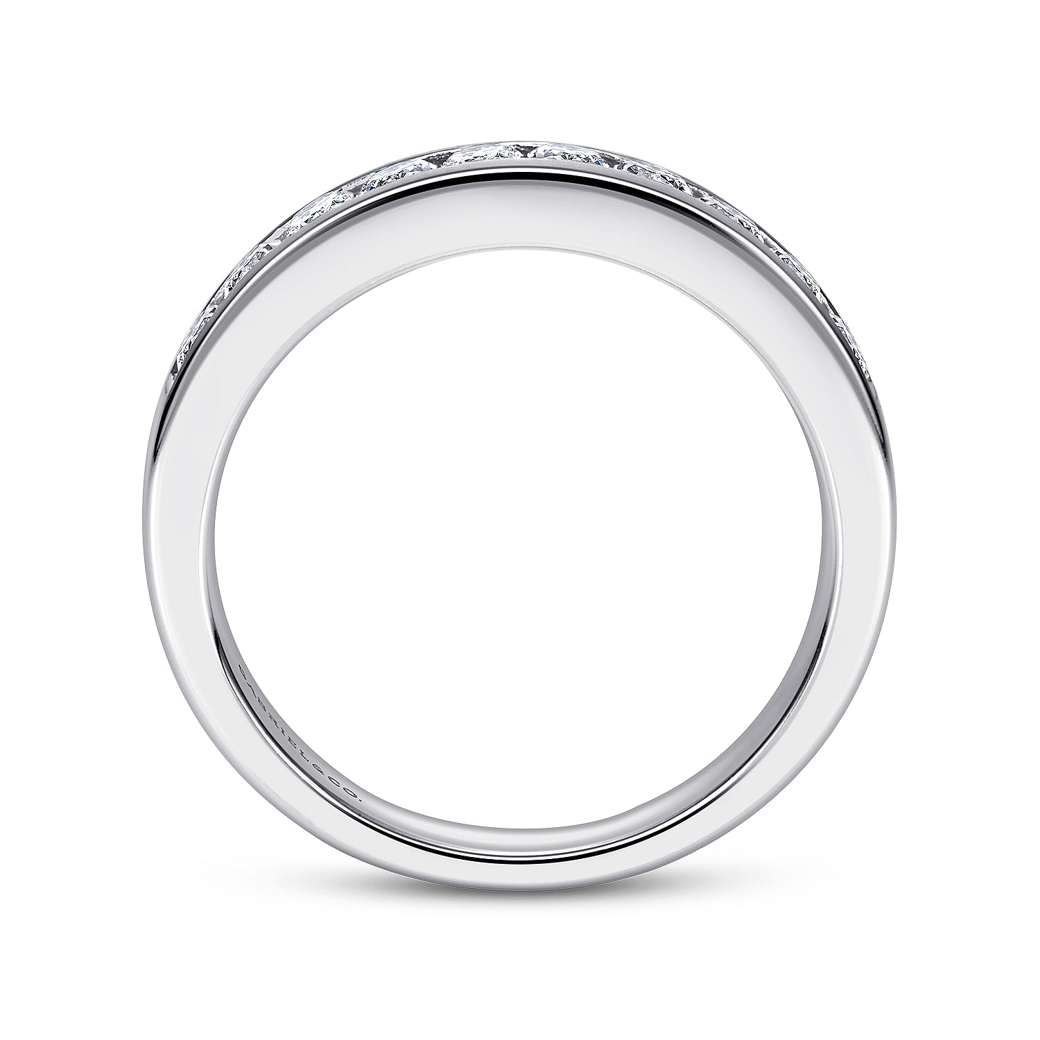 14k White Gold Diamond Straight Anniversary Band angle 2 14k White Gold Diamond Straight Anniversary Band angle 2