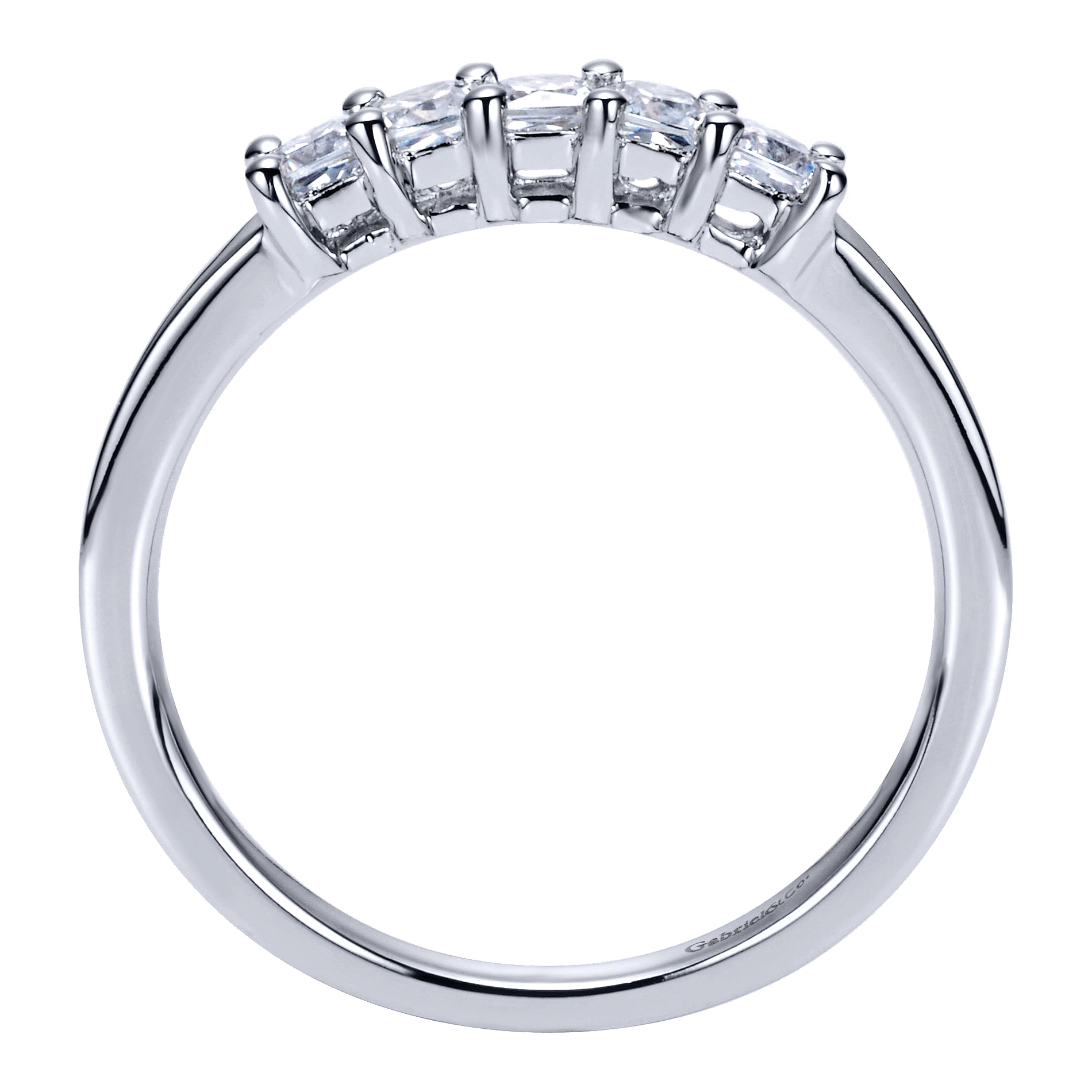 14k White Gold Diamond Straight Anniversary Band angle 2 14k White Gold Diamond Straight Anniversary Band angle 2