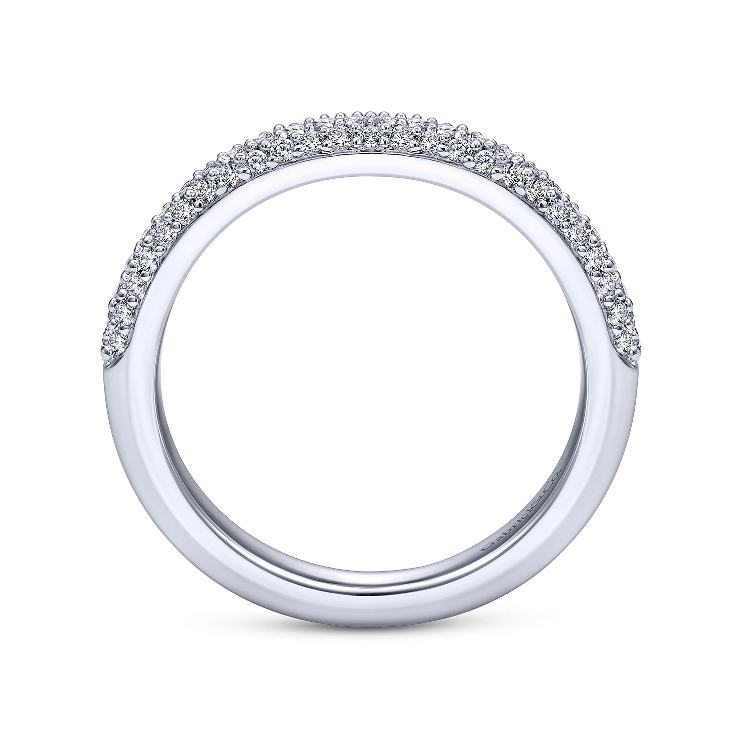 14k White Gold Diamond Straight Anniversary Band angle 2 14k White Gold Diamond Straight Anniversary Band angle 2
