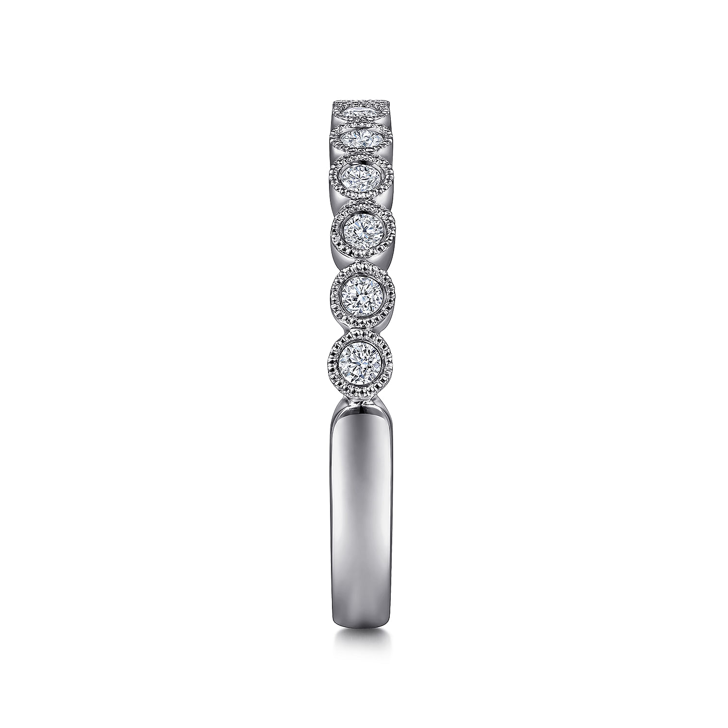 14k White Gold Diamond Straight Anniversary Band angle 4 14k White Gold Diamond Straight Anniversary Band angle 4
