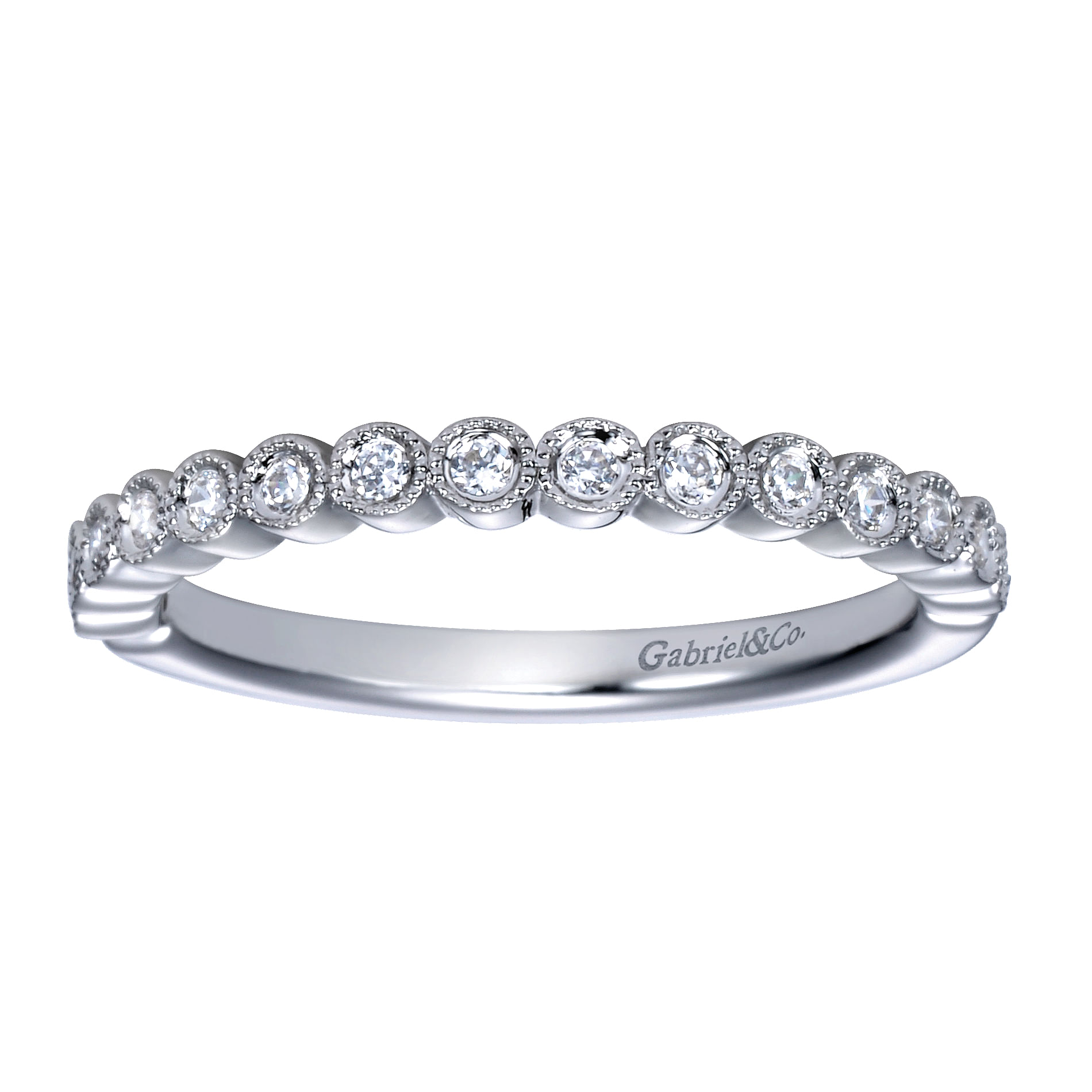 14k White Gold Diamond Straight Anniversary Band angle 5 14k White Gold Diamond Straight Anniversary Band angle 5
