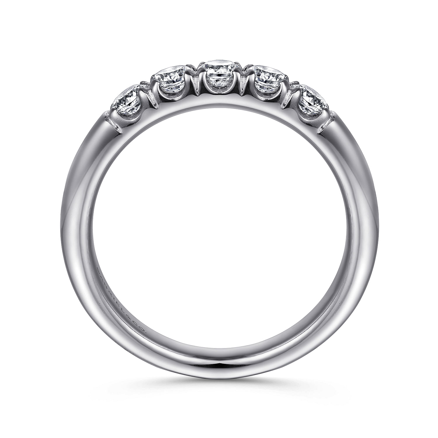 14k White Gold Diamond Straight Anniversary Band angle 2 14k White Gold Diamond Straight Anniversary Band angle 2