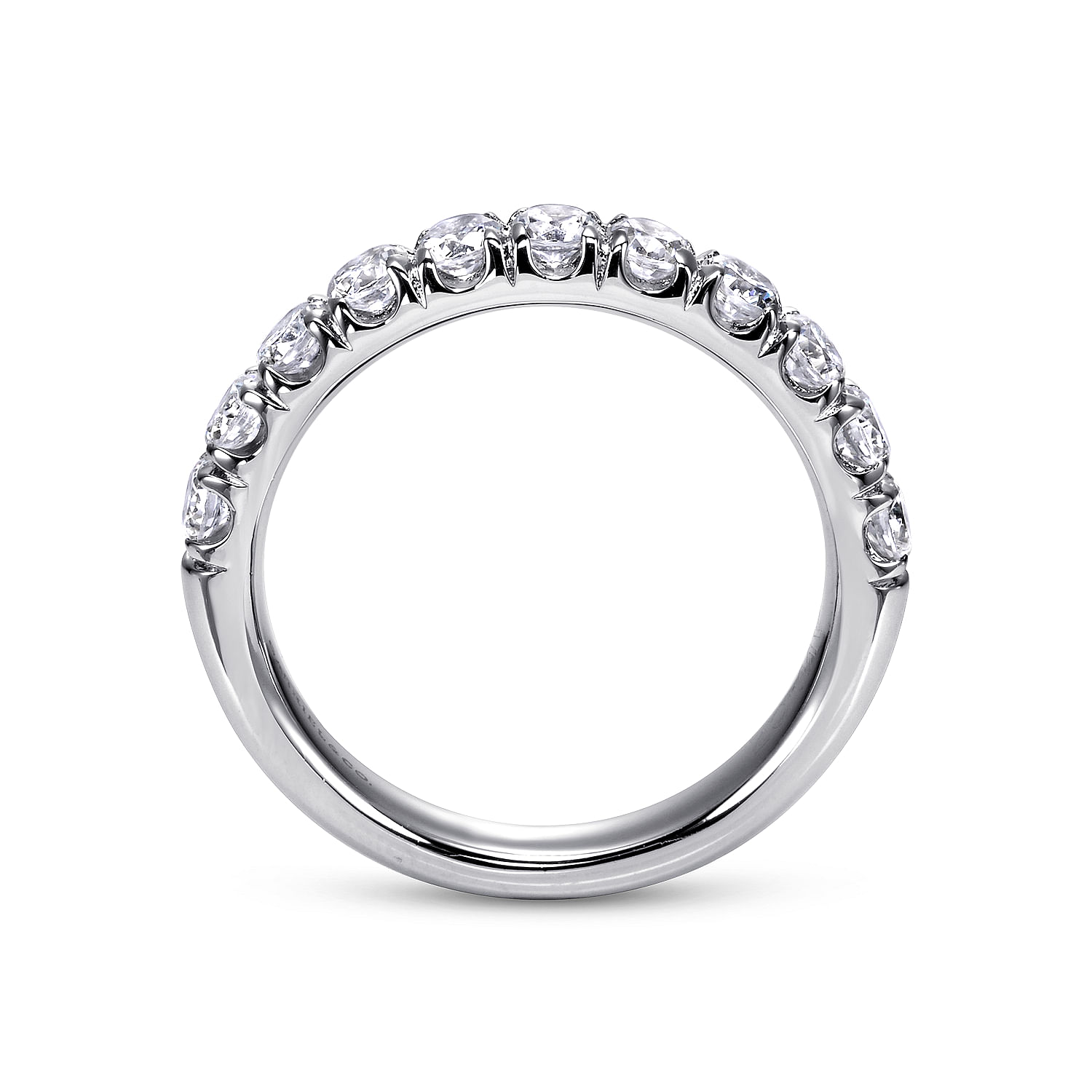 14k White Gold Diamond Straight Anniversary Band angle 2 14k White Gold Diamond Straight Anniversary Band angle 2