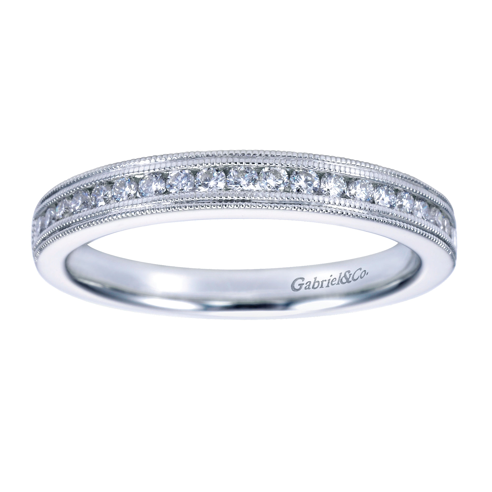 14k White Gold Diamond Straight Anniversary Band angle 5 14k White Gold Diamond Straight Anniversary Band angle 5