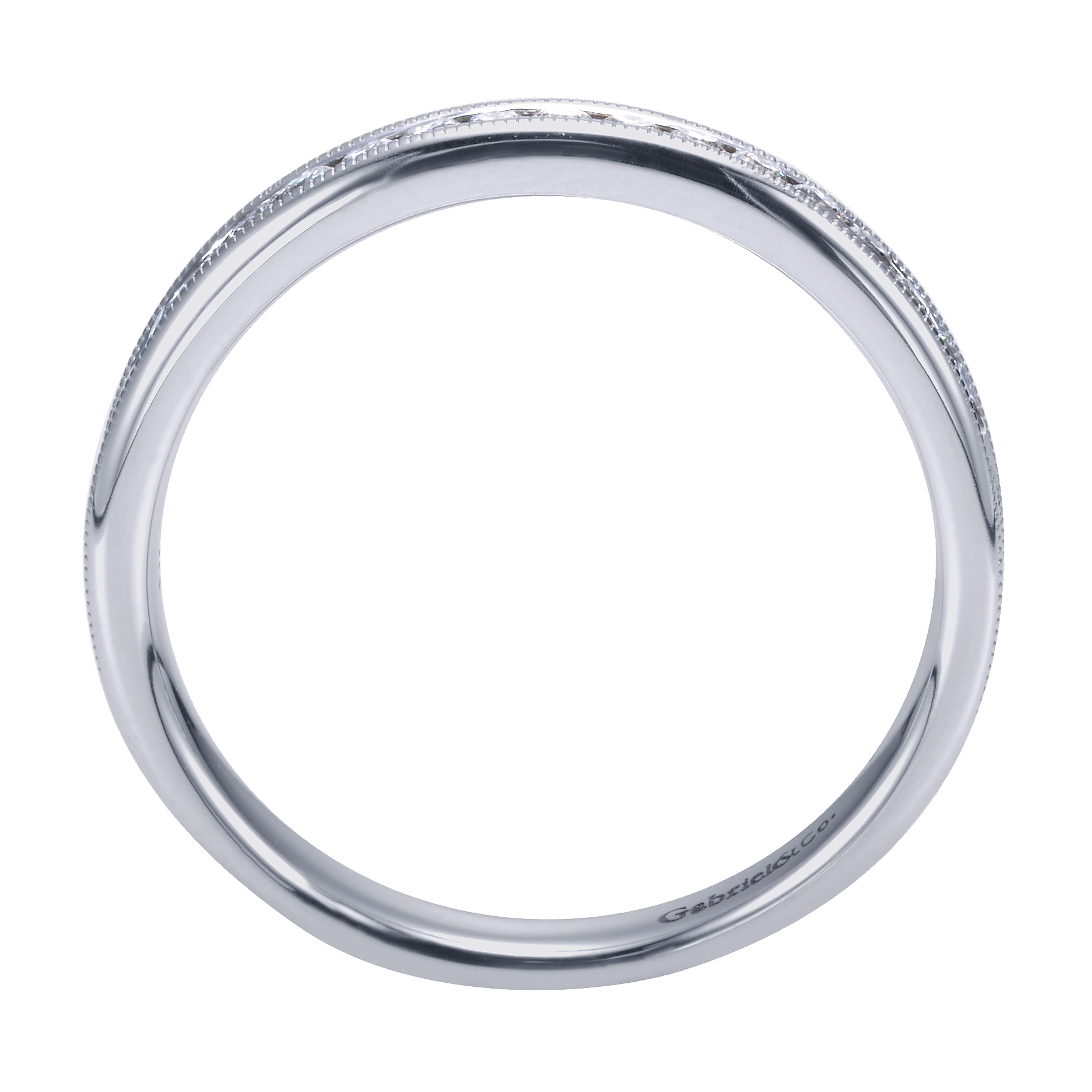 14k White Gold Diamond Straight Anniversary Band angle 2 14k White Gold Diamond Straight Anniversary Band angle 2