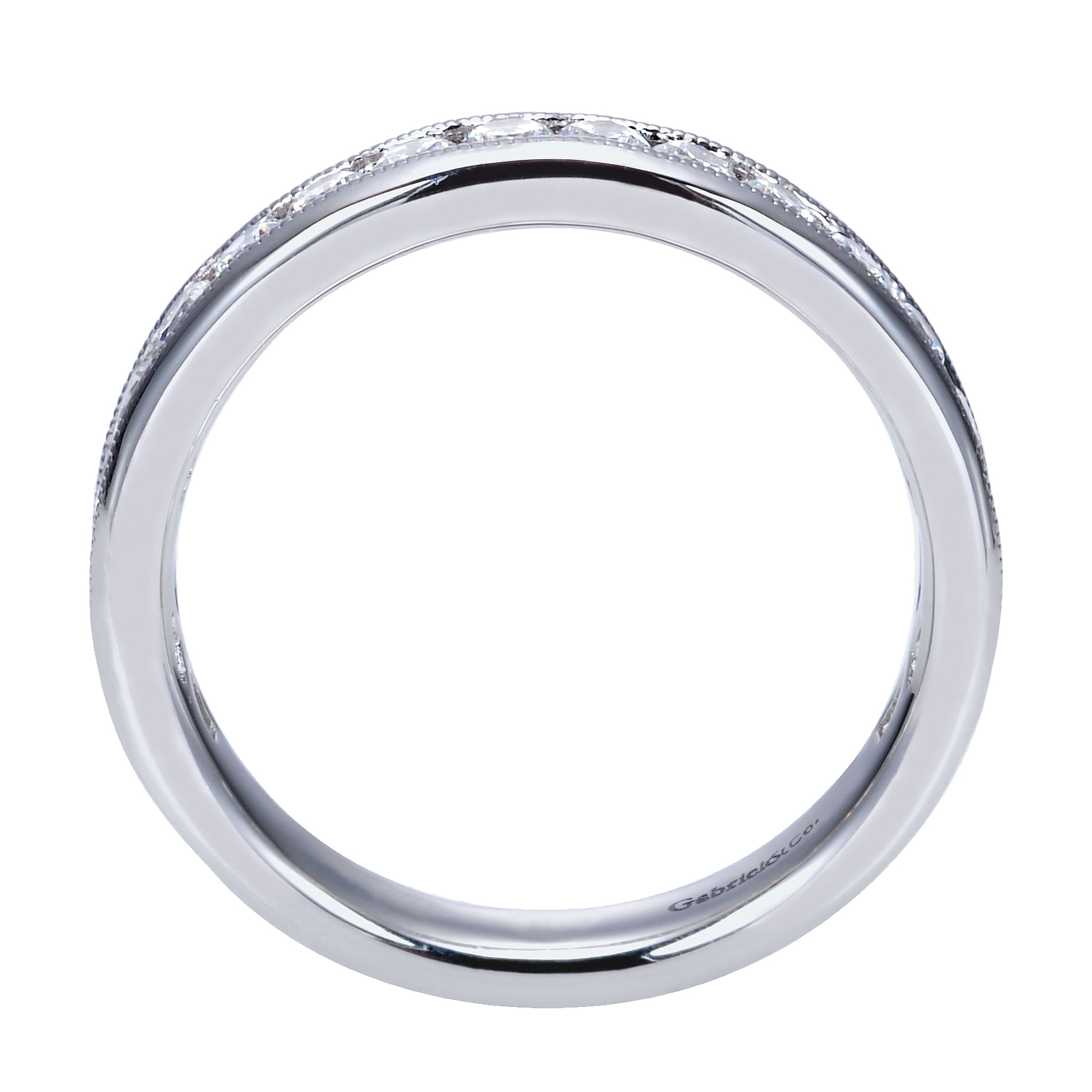 14k White Gold Diamond Straight Anniversary Band angle 2 14k White Gold Diamond Straight Anniversary Band angle 2
