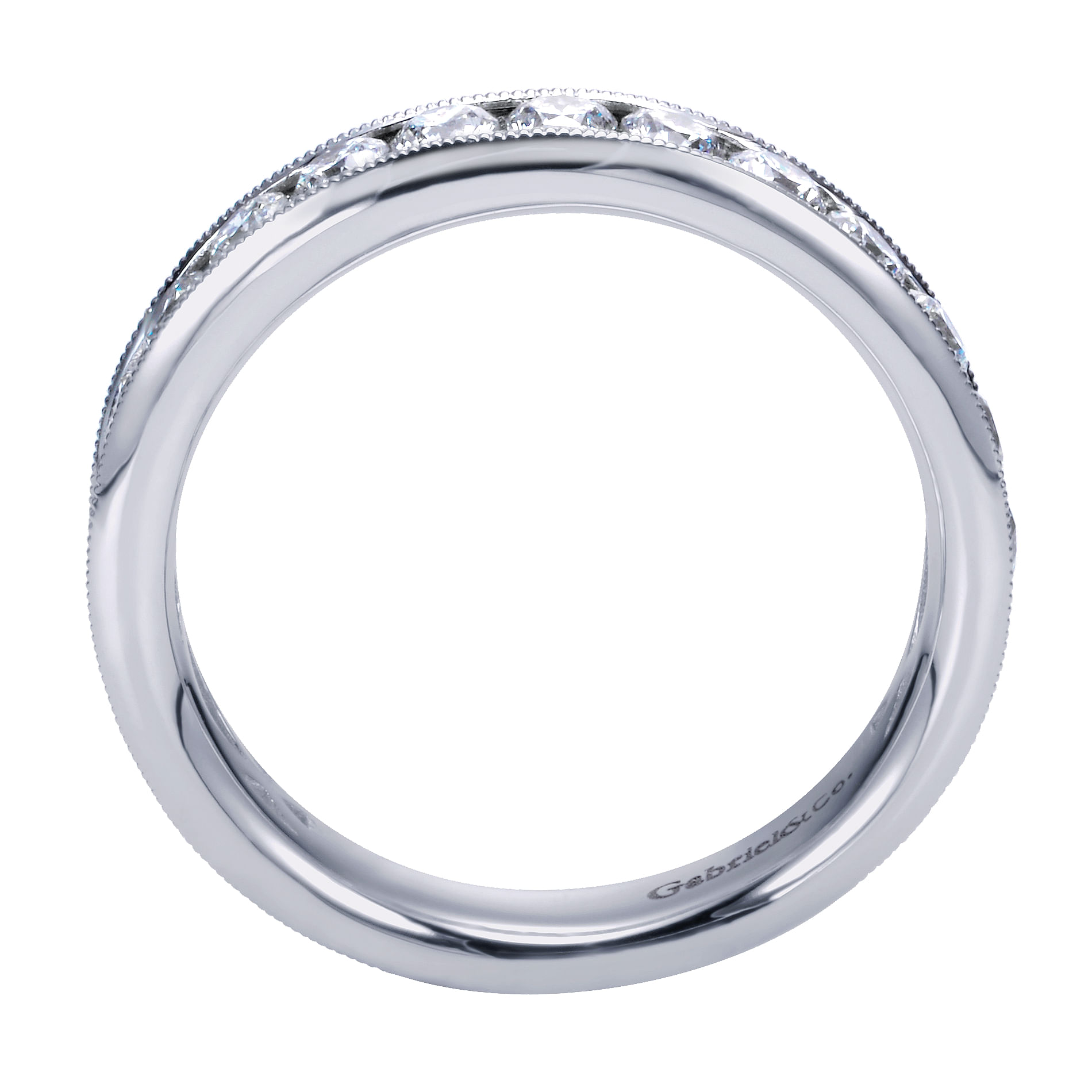 14k White Gold Diamond Straight Anniversary Band angle 2 14k White Gold Diamond Straight Anniversary Band angle 2