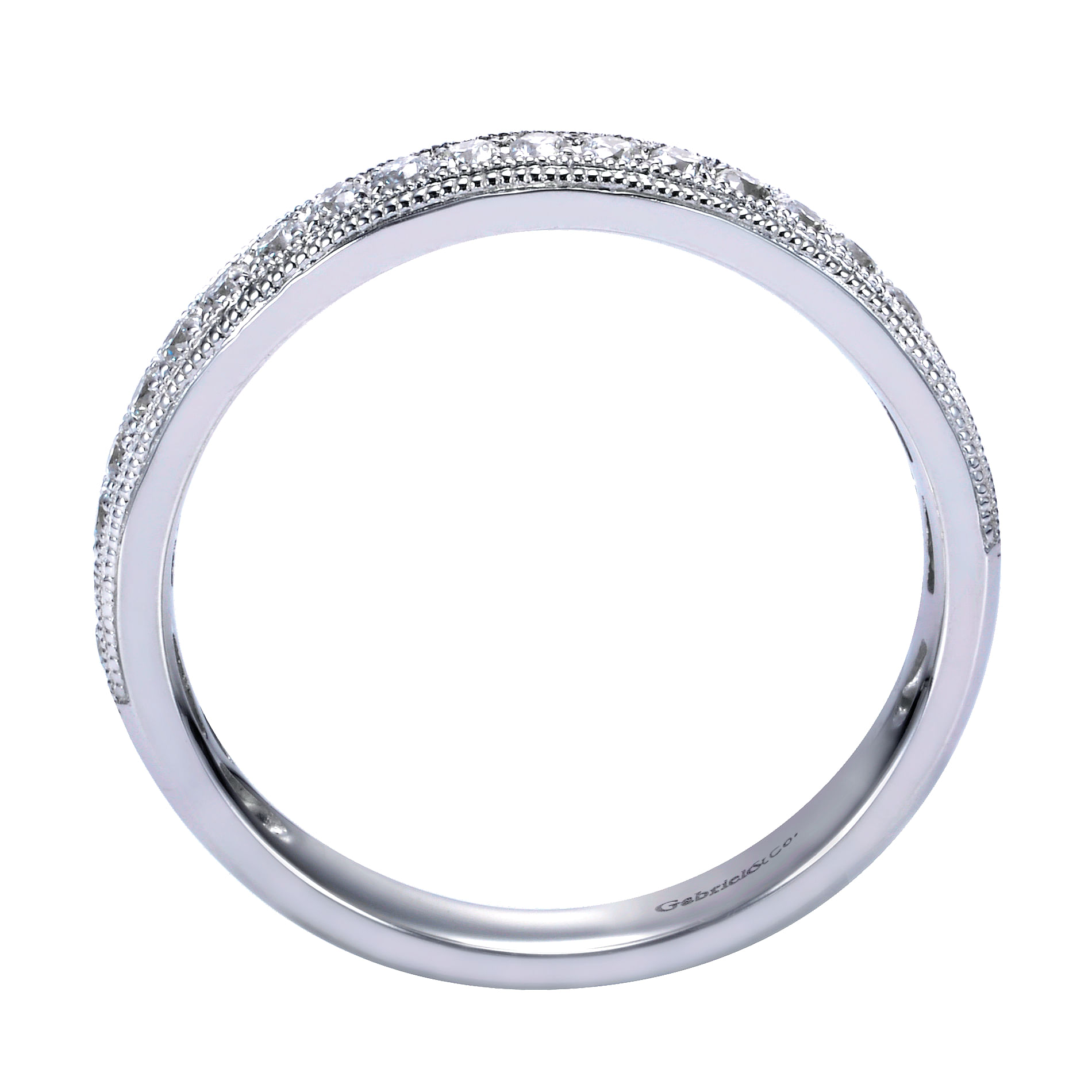 14k White Gold Diamond Straight Anniversary Band angle 2 14k White Gold Diamond Straight Anniversary Band angle 2