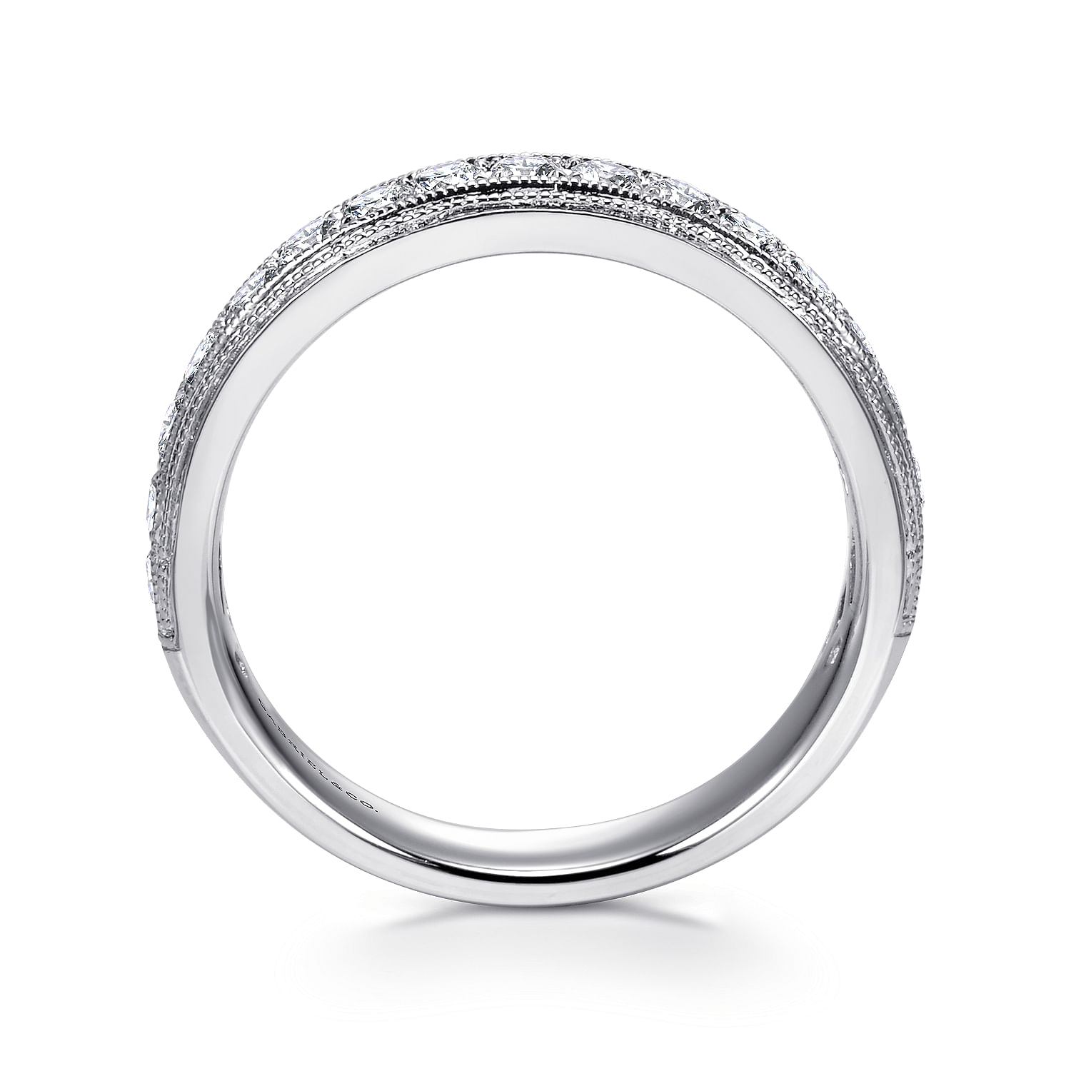 14k White Gold Diamond Straight Anniversary Band angle 2 14k White Gold Diamond Straight Anniversary Band angle 2