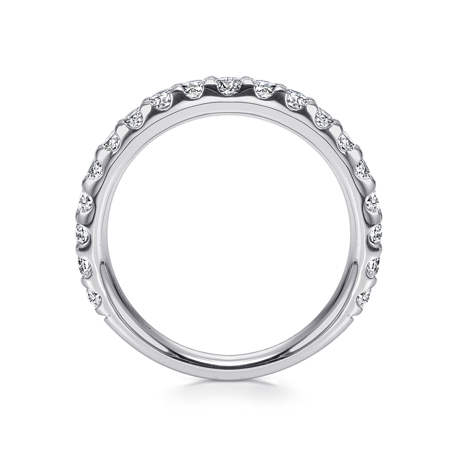 14k White Gold Diamond Straight Anniversary Band angle 2 14k White Gold Diamond Straight Anniversary Band angle 2