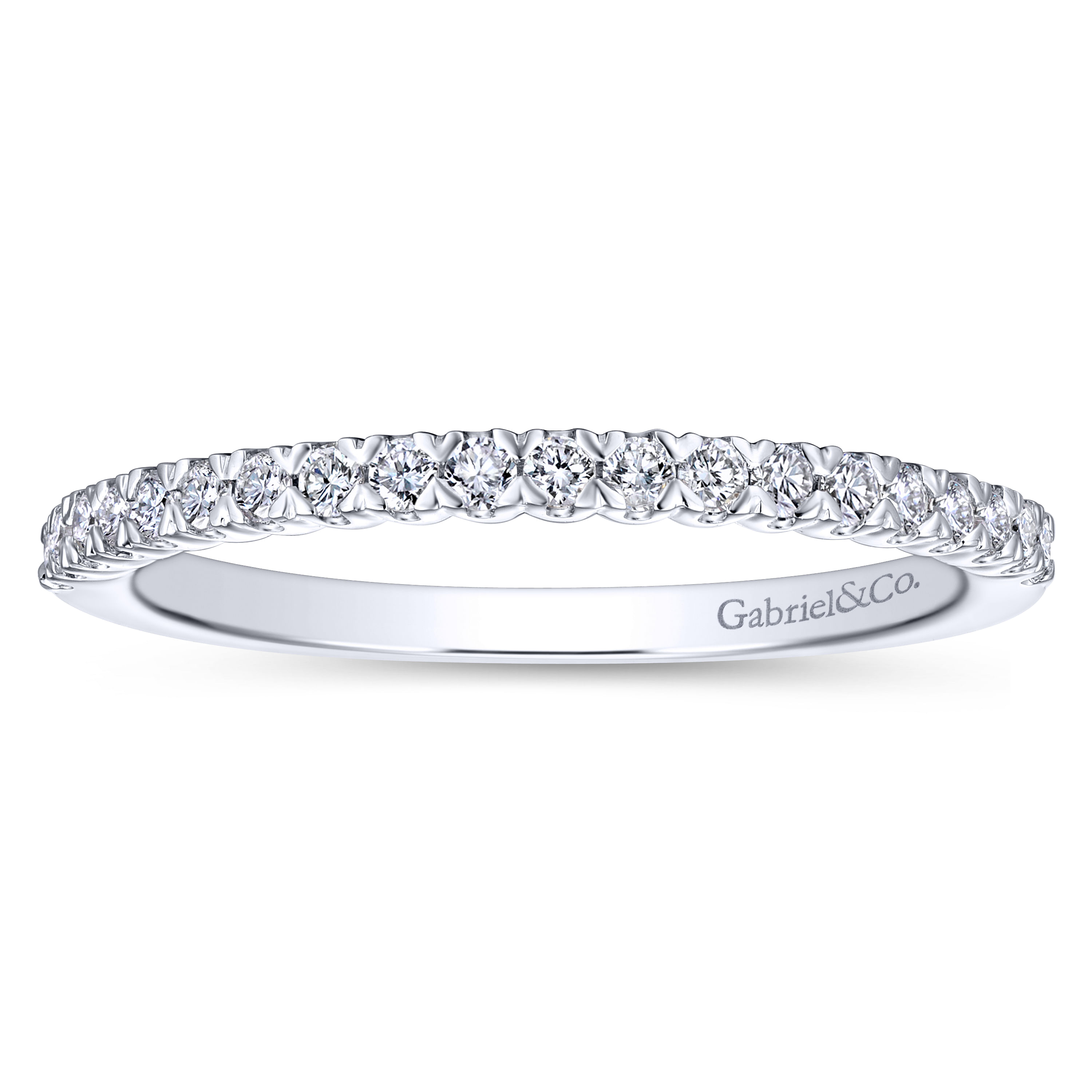14k White Gold Diamond Straight Anniversary Band angle 5 14k White Gold Diamond Straight Anniversary Band angle 5