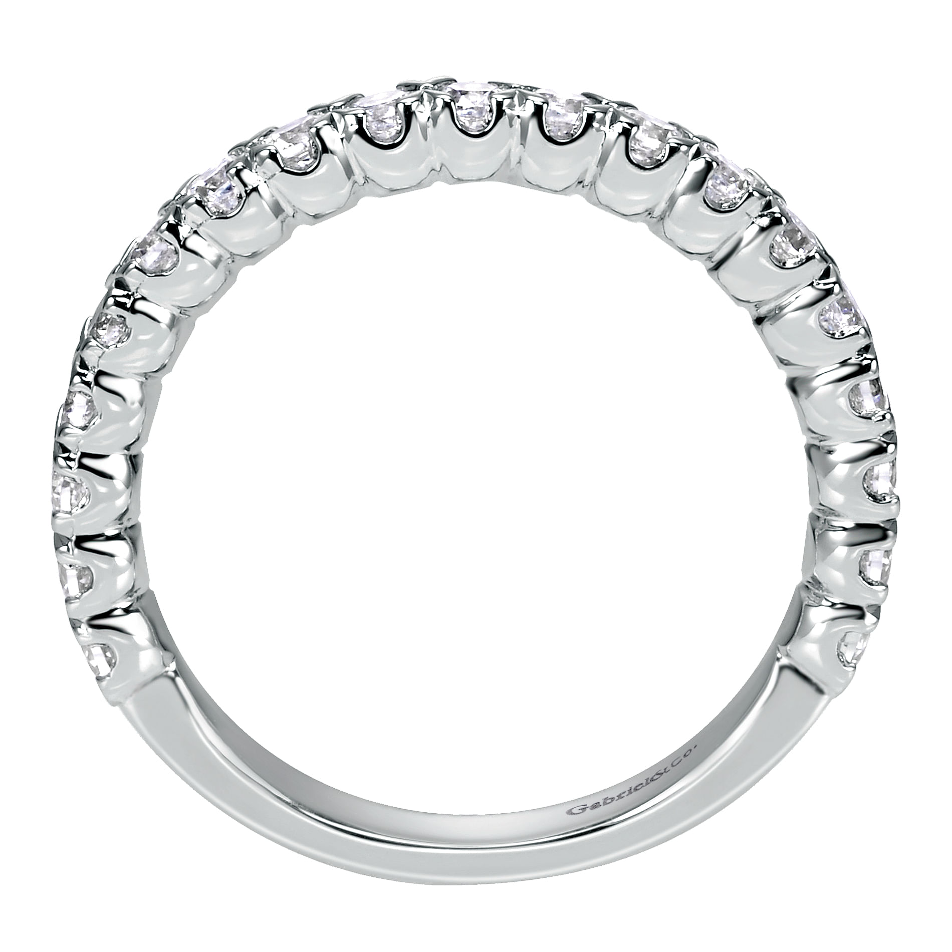 14k White Gold Diamond Straight Anniversary Band angle 2 14k White Gold Diamond Straight Anniversary Band angle 2