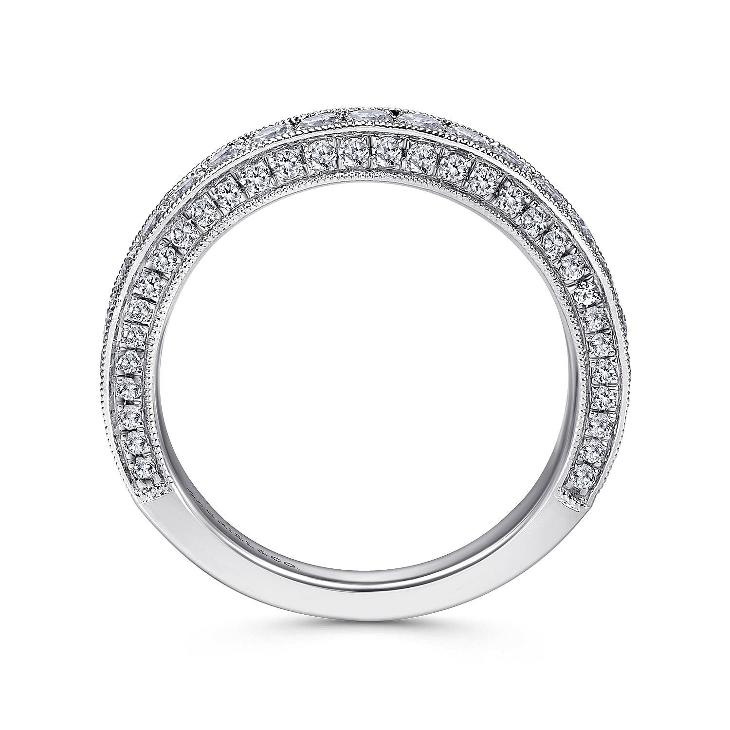 14k White Gold Diamond Straight Anniversary Band angle 2 14k White Gold Diamond Straight Anniversary Band angle 2