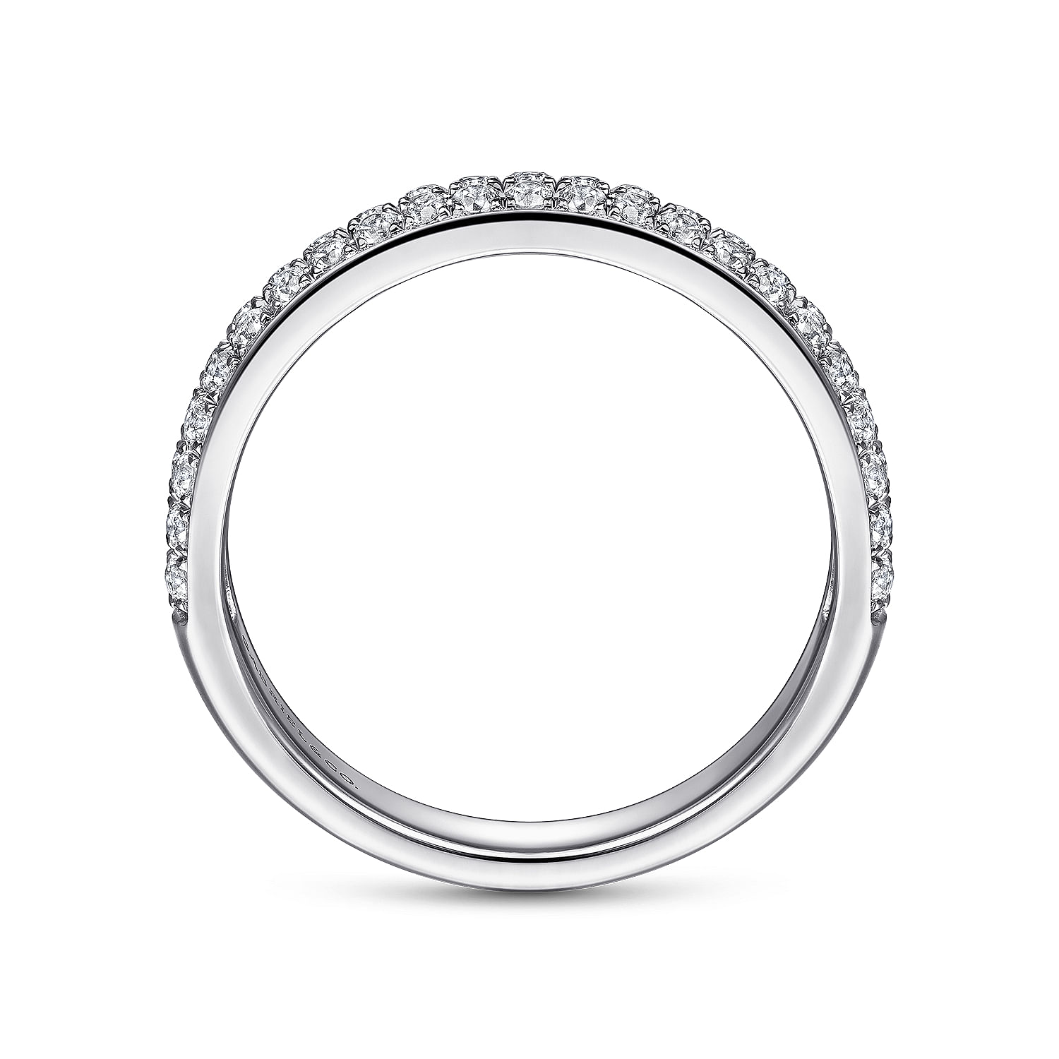 14k White Gold Diamond Straight Anniversary Band angle 2 14k White Gold Diamond Straight Anniversary Band angle 2