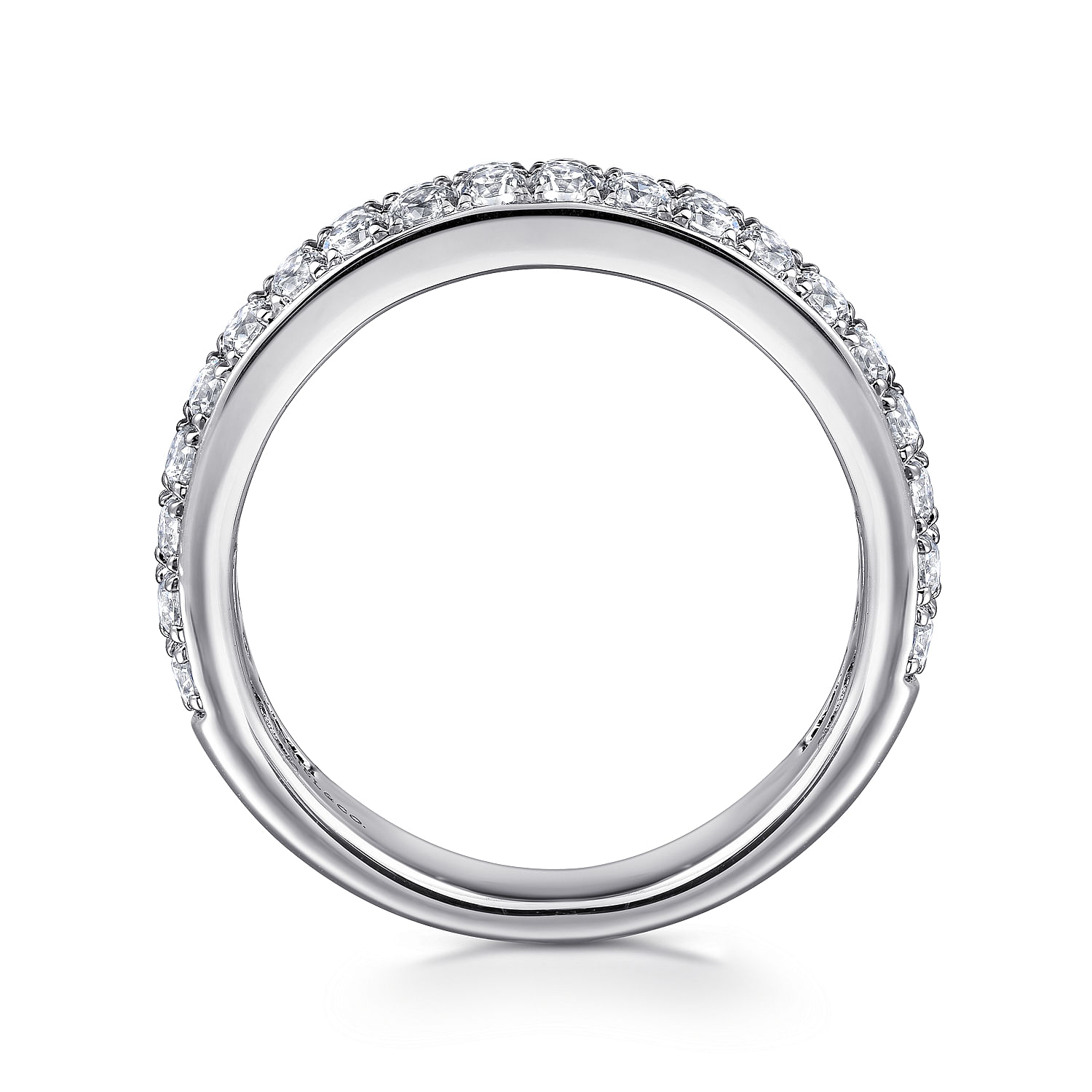 14k White Gold Diamond Straight Anniversary Band angle 2 14k White Gold Diamond Straight Anniversary Band angle 2