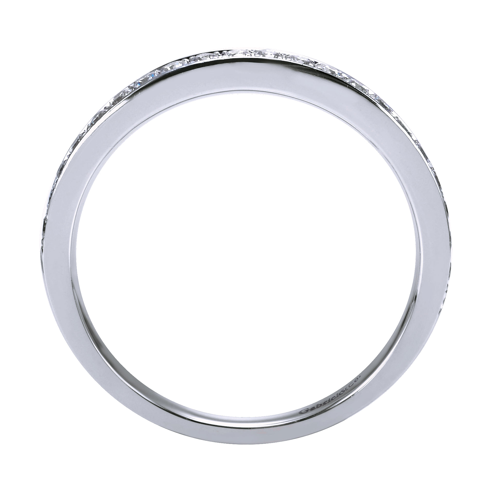 14k White Gold Diamond Straight Anniversary Band angle 2 14k White Gold Diamond Straight Anniversary Band angle 2